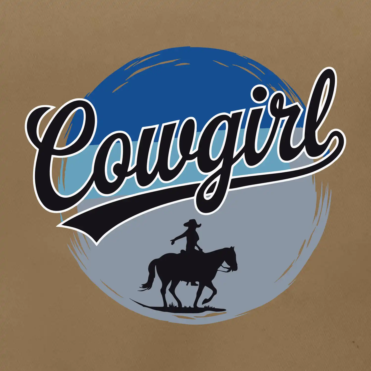 Cowgirl modrý pruh