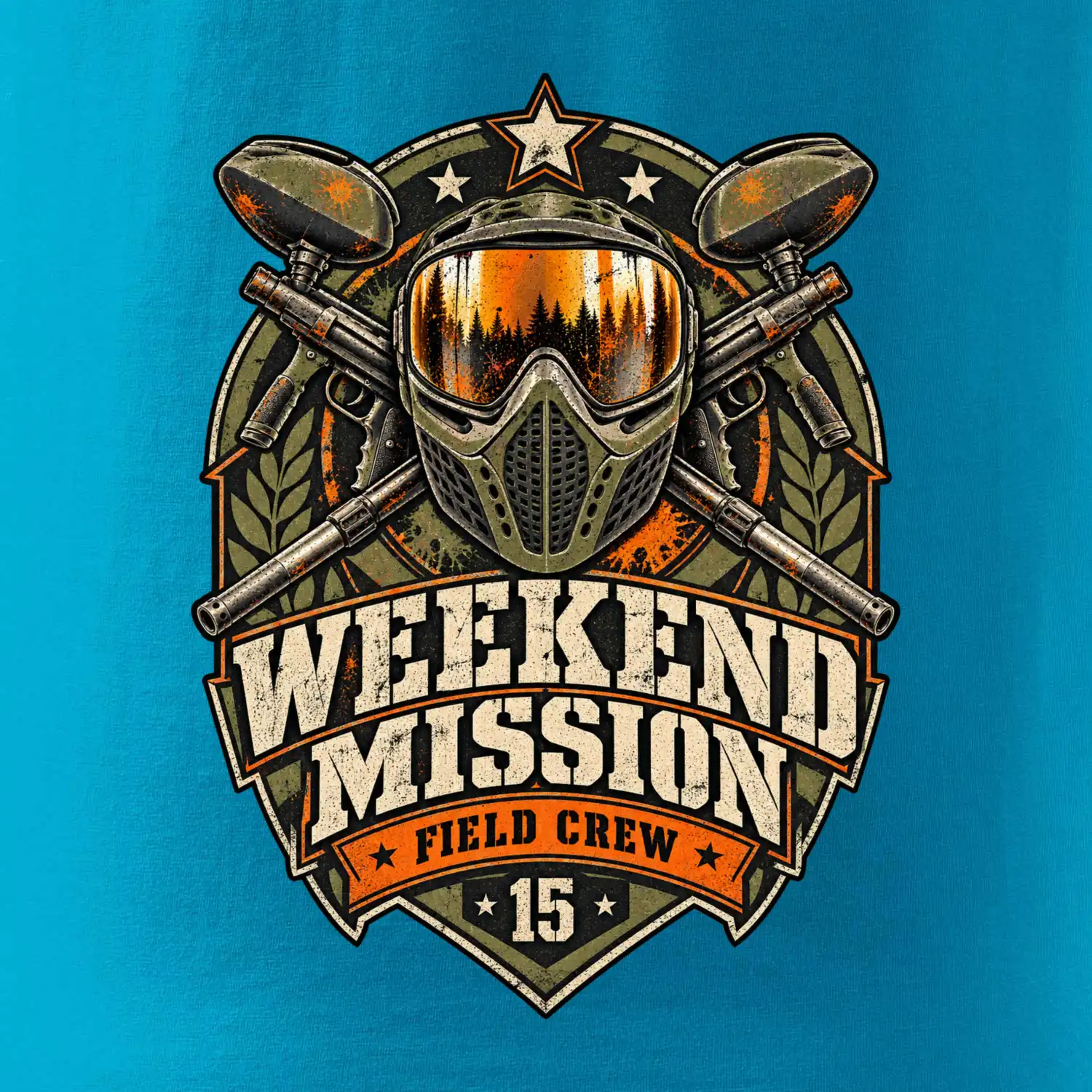 Víkendová mise vintage paintball odznak