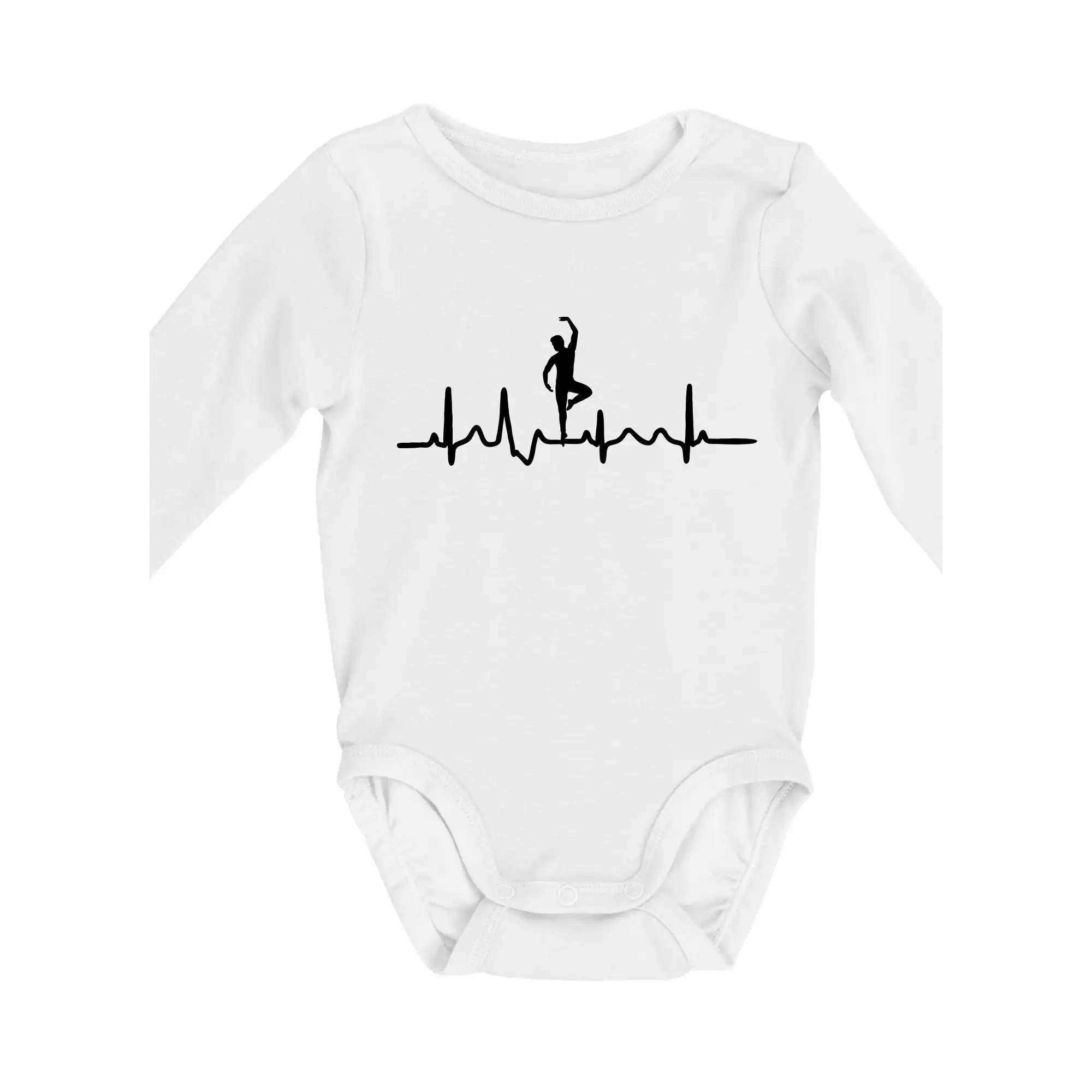EKG tanečník muž - Body dojčenské s dlhým rukávom
