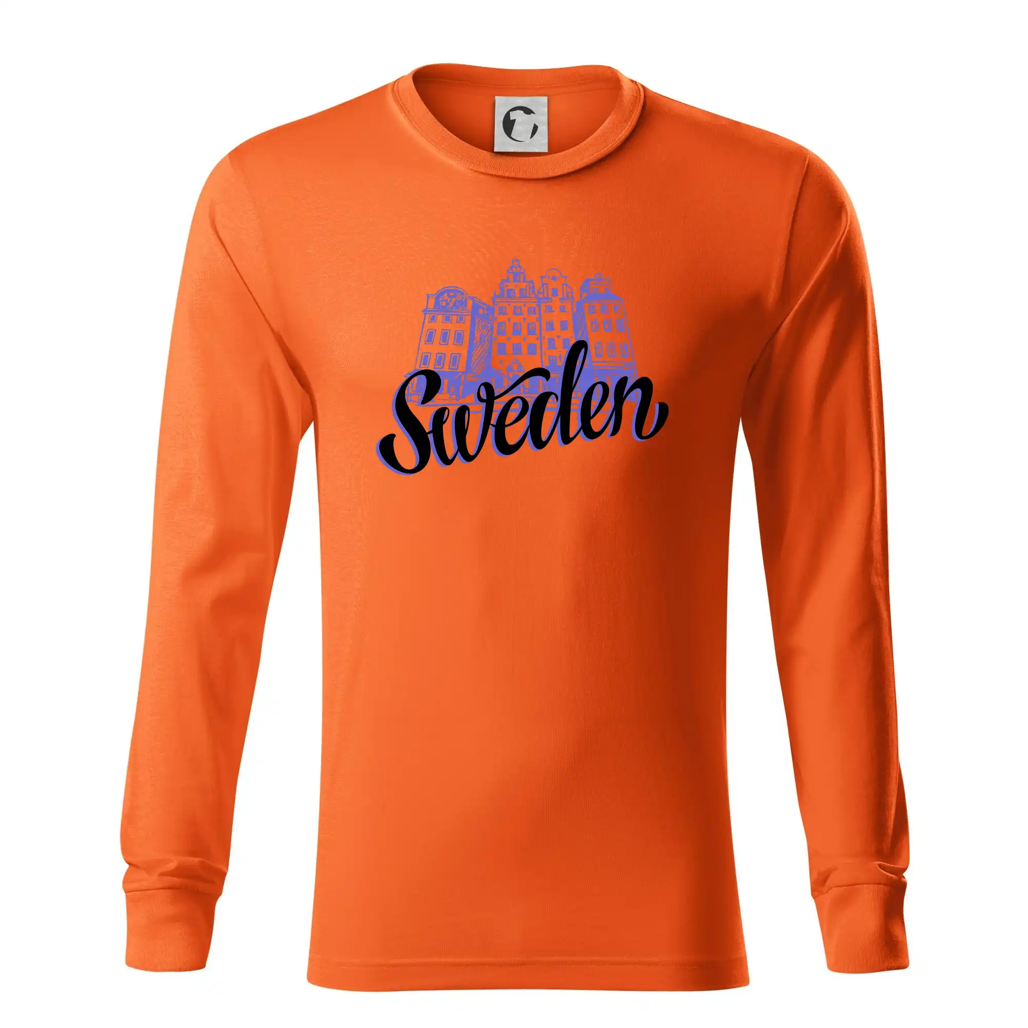 Ostatné mestá / miesta - Sweden Lettering - Tričko s dlhým rukávom LS R05