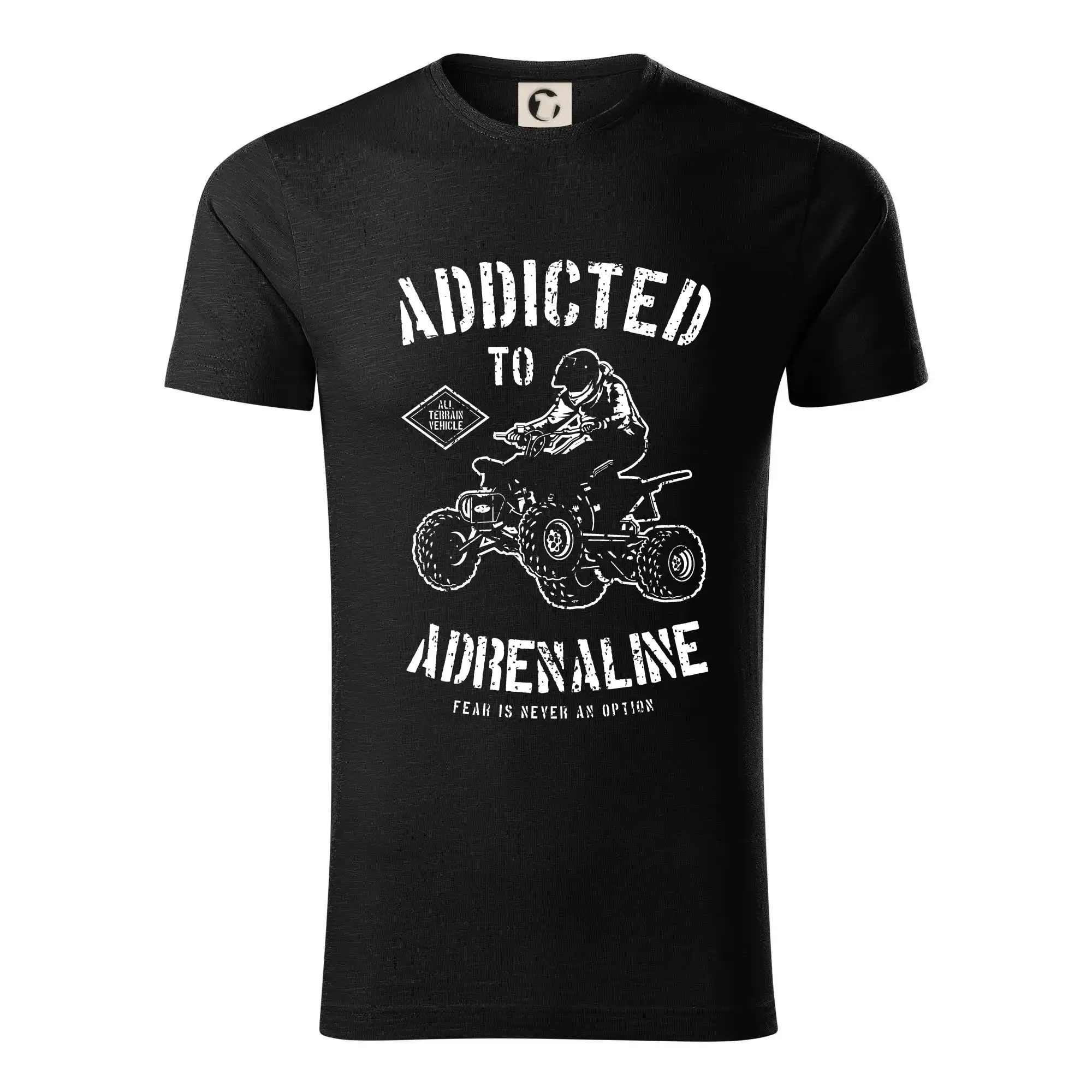 Tričko s štvorkolkou - Addicted To Adrenaline - Tričko z organickej bavlny