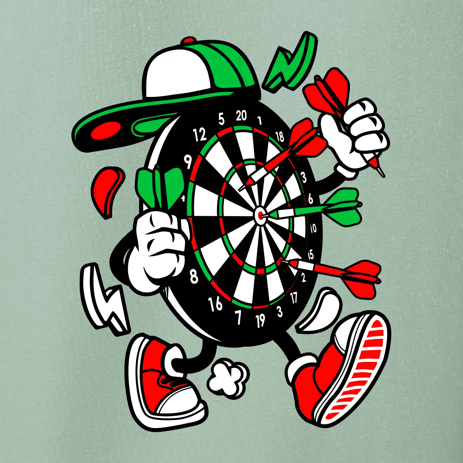 Šipkař kreslený terč