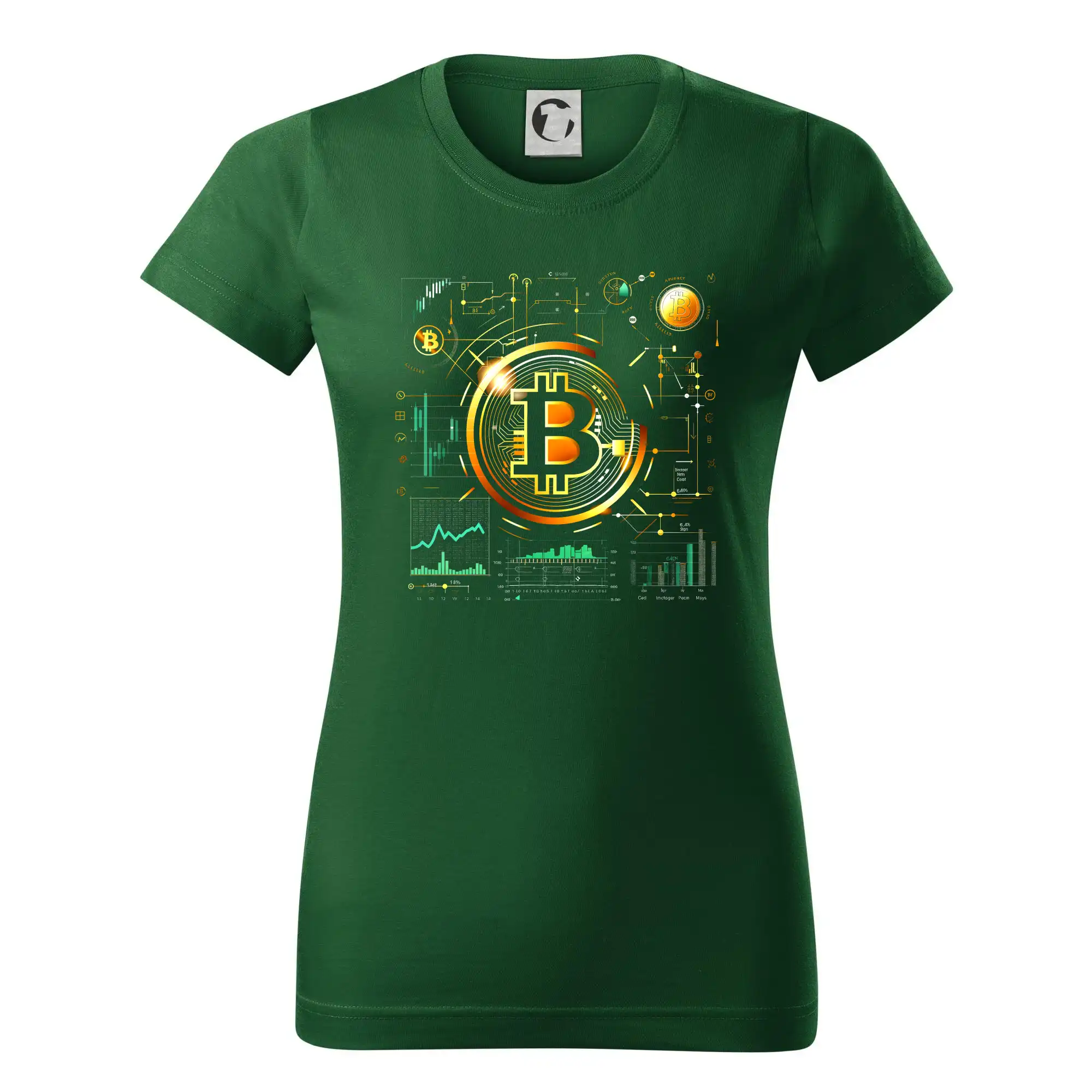 Bitcoin logo s grafy