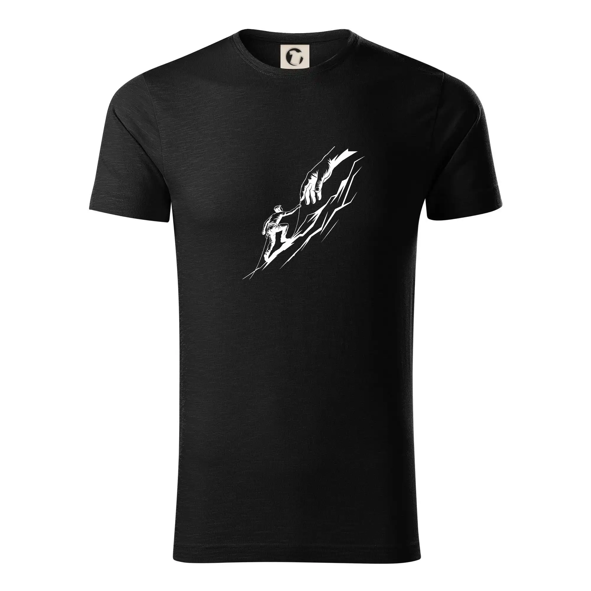 Trička pro horolezcov - Horolezec ruka - kresba - Tričko z organickej bavlny