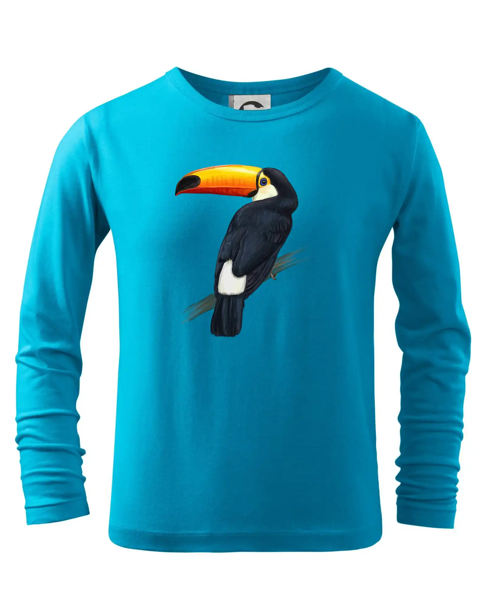 Tričko s motívmi vtákov - Tukan kreslený - Tričko detské Long Sleeve