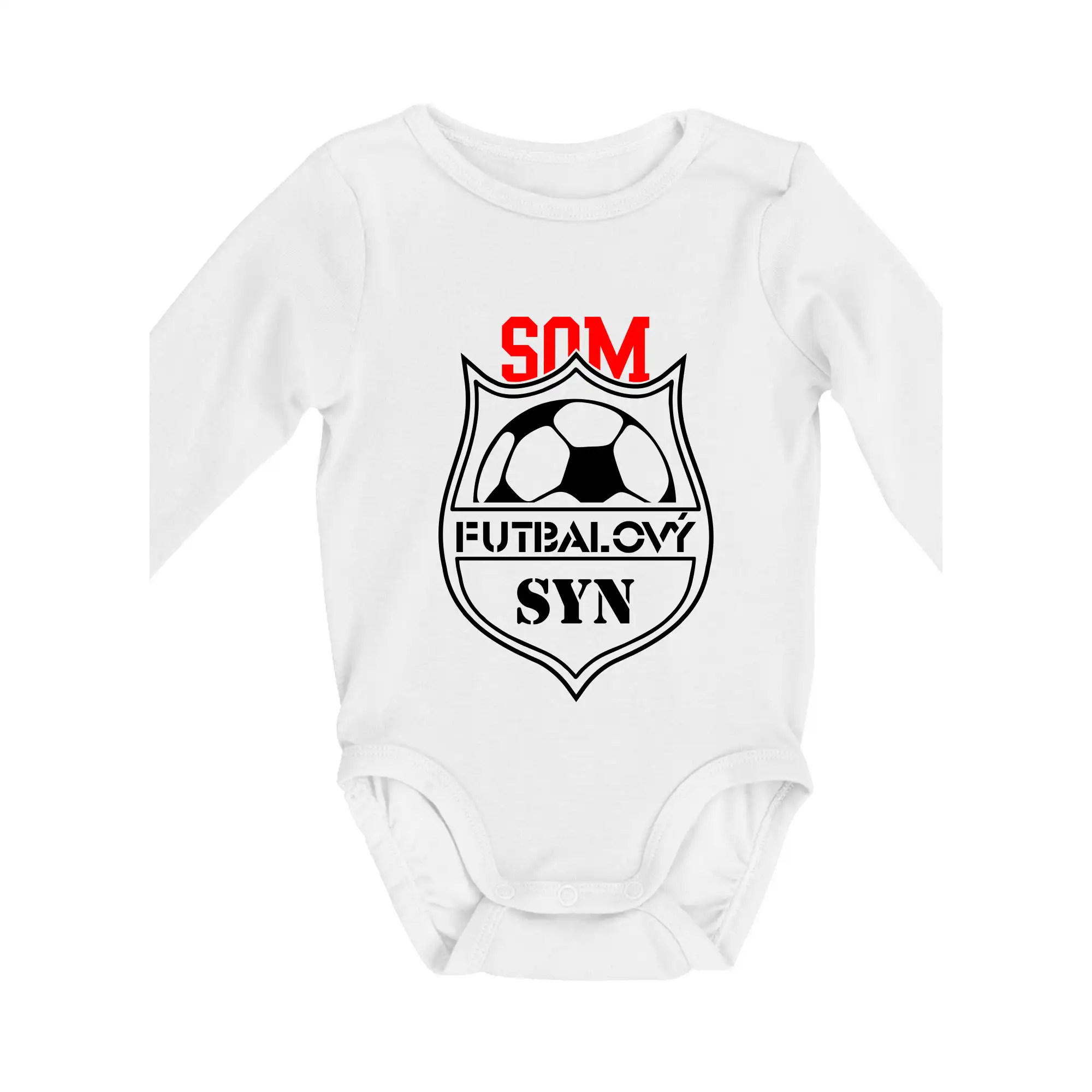 Tričká a mikiny pre syna - Som futbalový syn / dcéra - Body dojčenské s dlhým rukávom