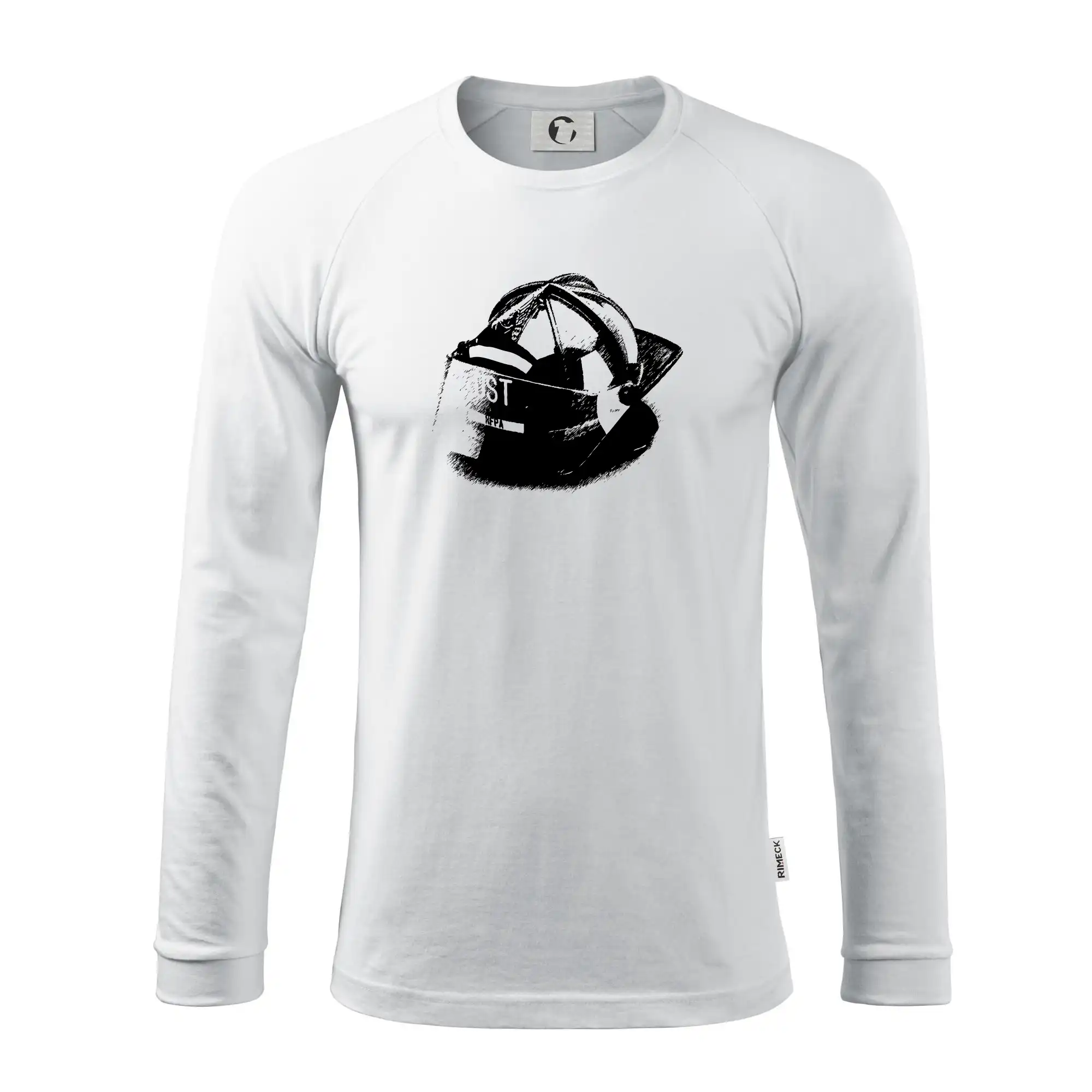 Originálne tričká pre hasičov - Hasičská helma Americká - Pánske tričko s dlhým rukávom LS130