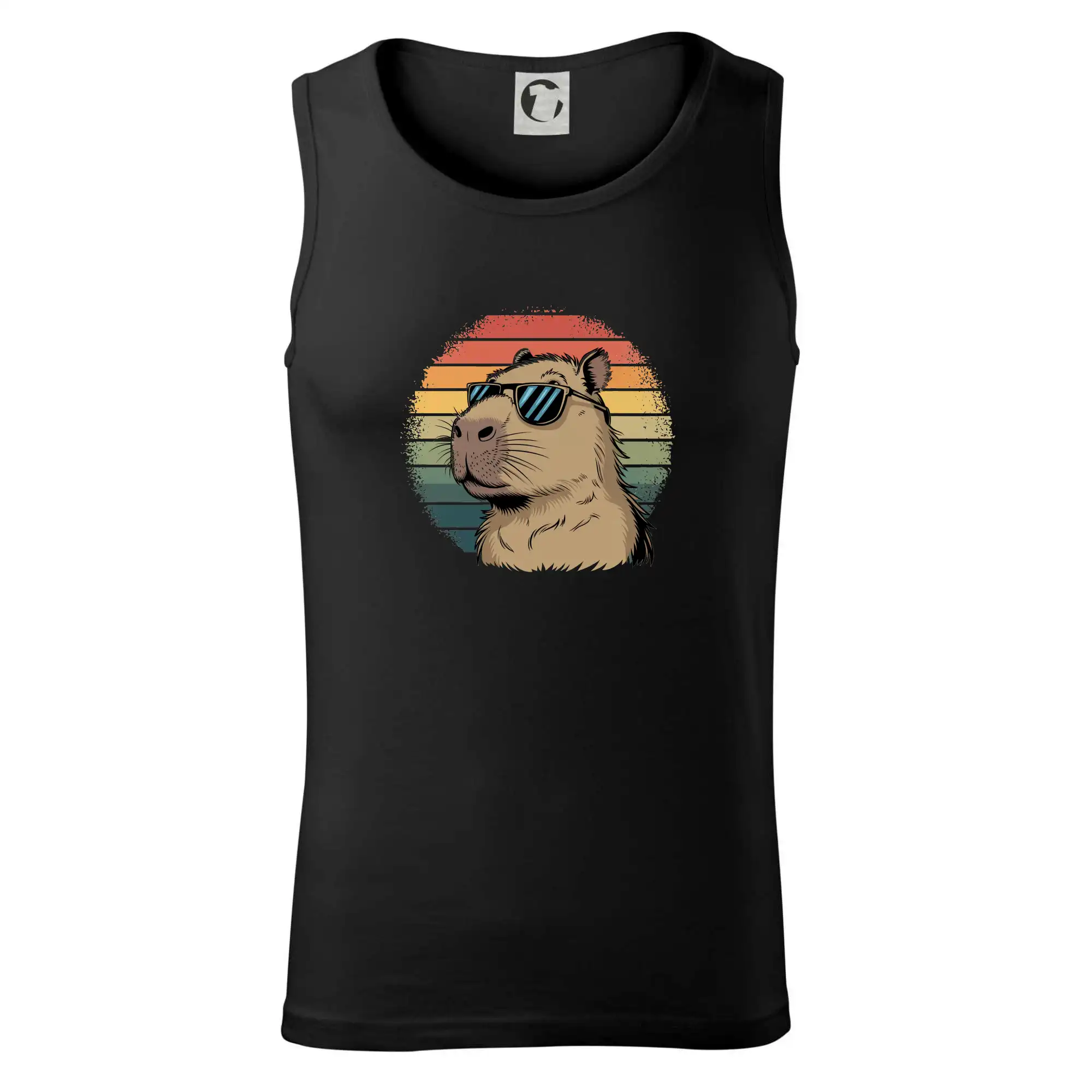 Tričká so zvieratami - Capybara v okuliaroch - Tielko pánske Core