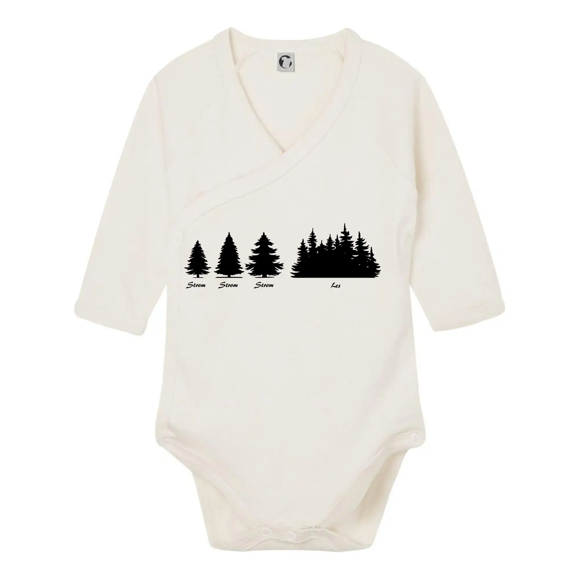 Trička na kempovanie - Evolúcia lesa - Body zavinovacie s dlhým rukávom