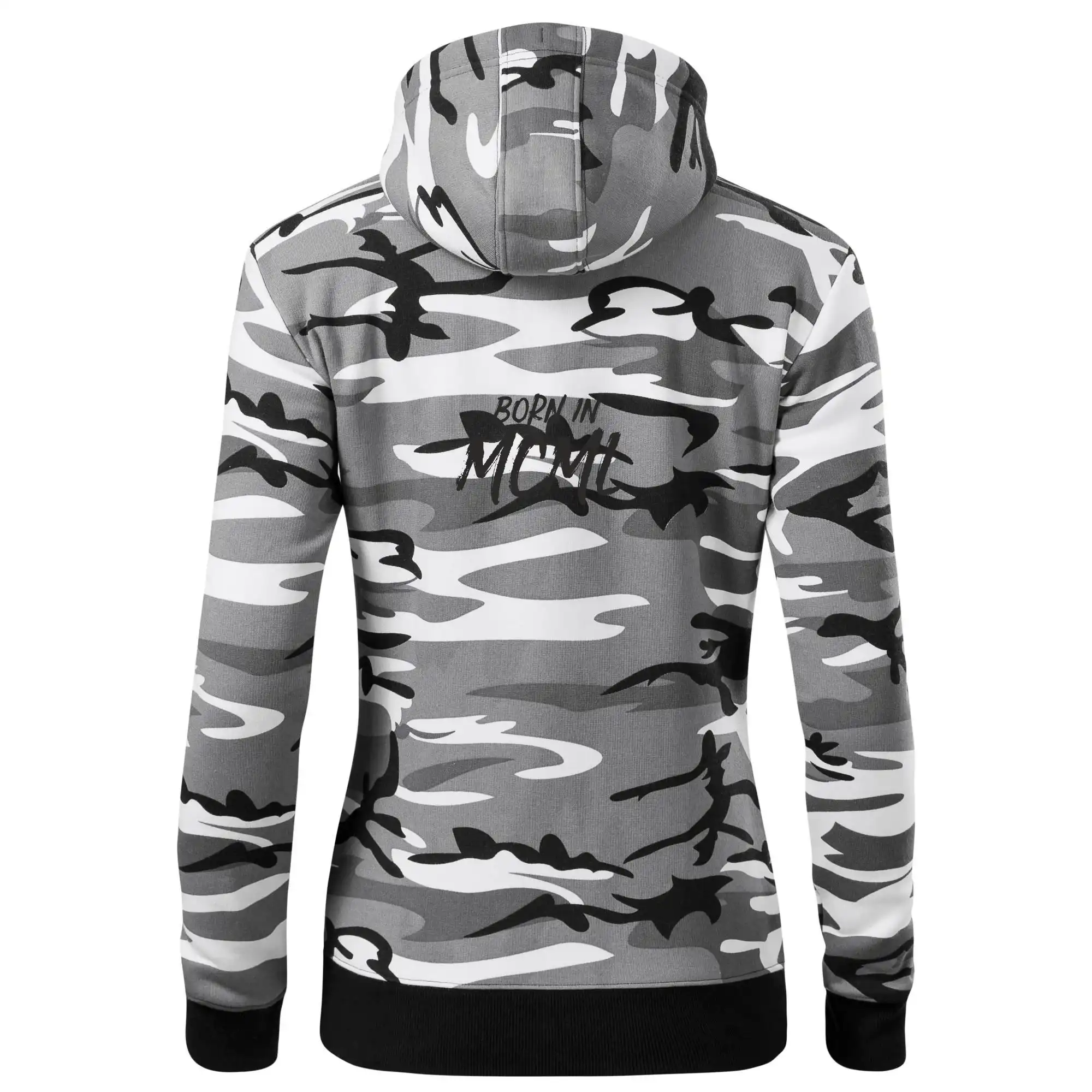 Tričká k narodeninám - Born in - Rímske číslo 1950 - Mikina dámska trendy zipper s kapucňou