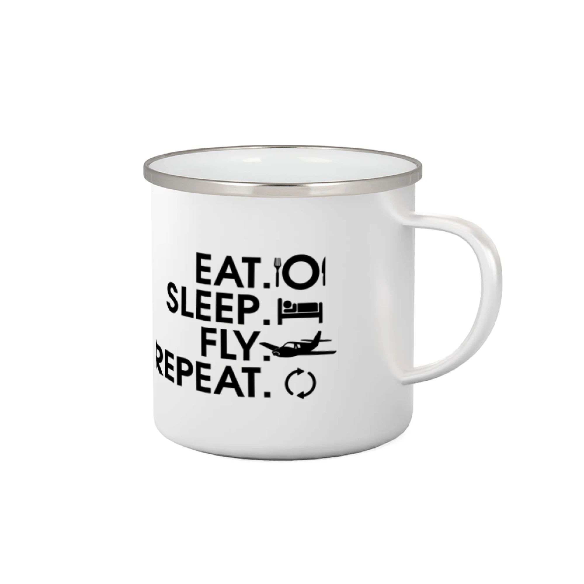 Tričká s lietadlami - Eat sleep fly repeat - Plecháčik