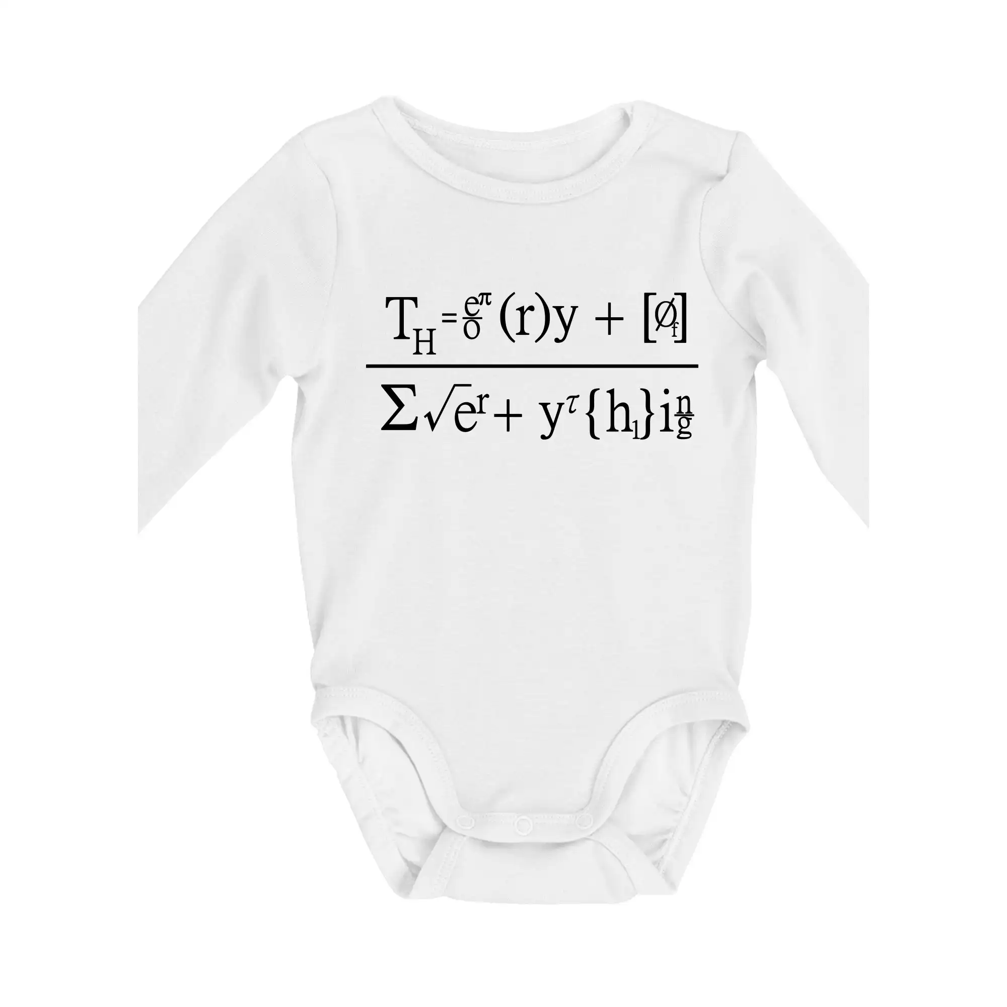 Vtipné tričká pre matematiky - Teória všetkého (Theory of Everything) - Body dojčenské s dlhým rukávom