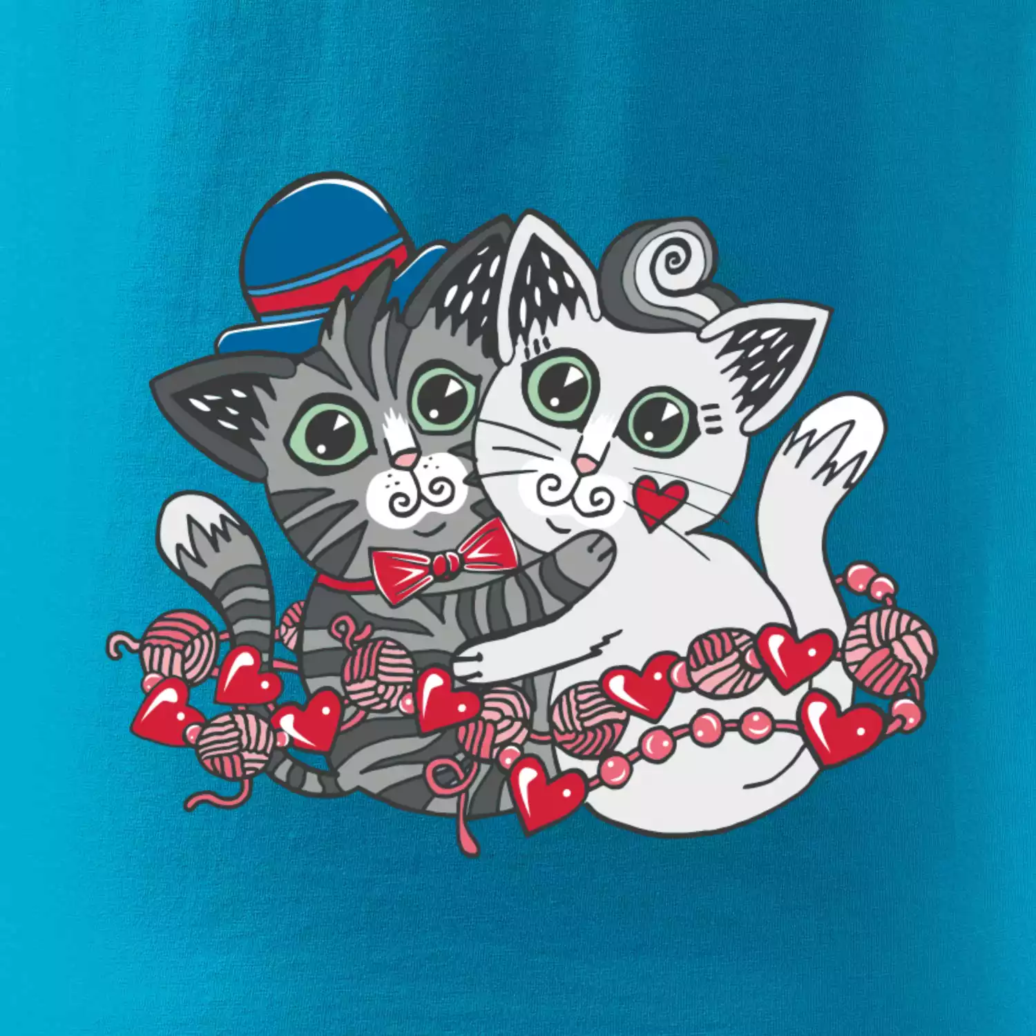 Kočky v objetí (Pecka design)