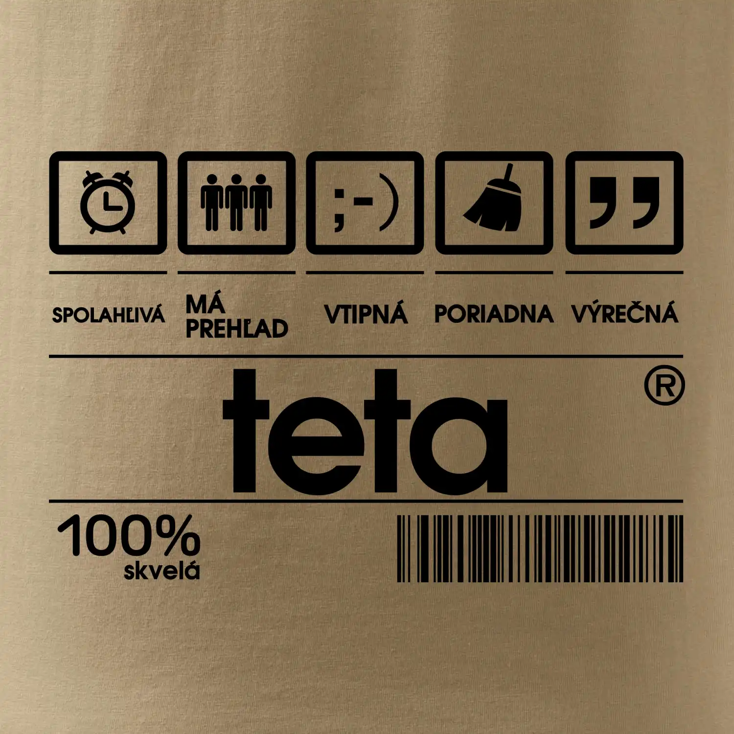 Čiarový kód - teta