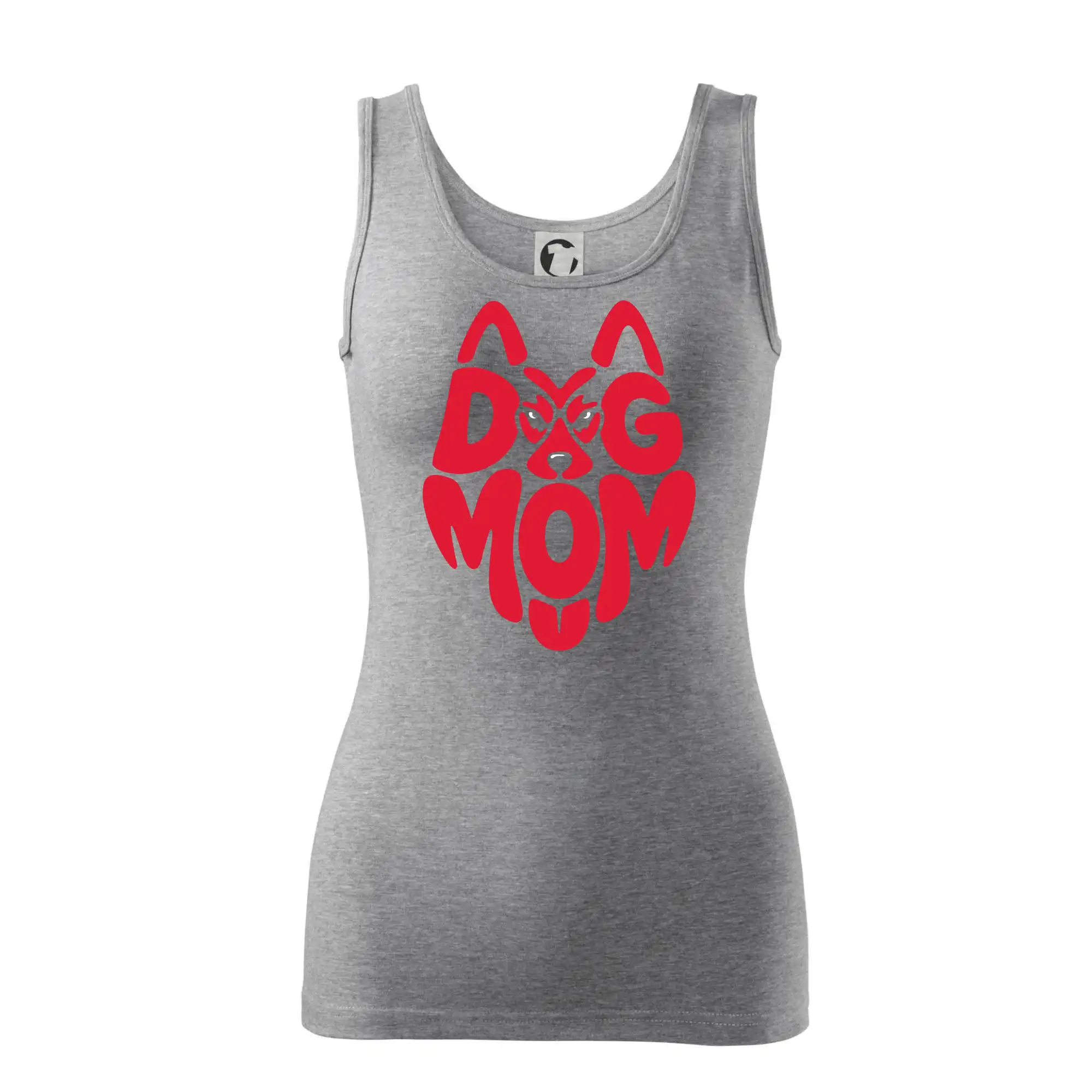 Dog mom nápis v hlavě