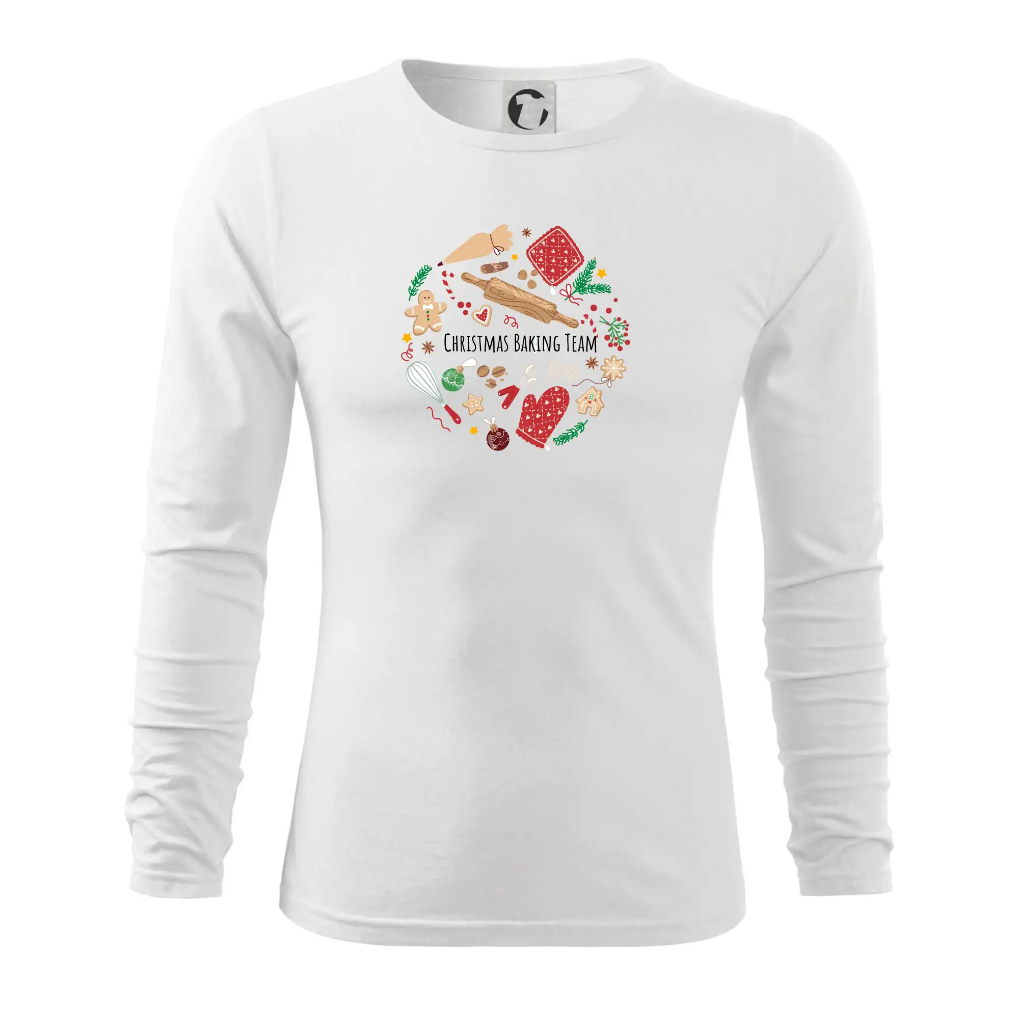 Kuchár a pekár - Christmas Baking Team - Tričko s dlhým rukávom FIT-T long sleeve