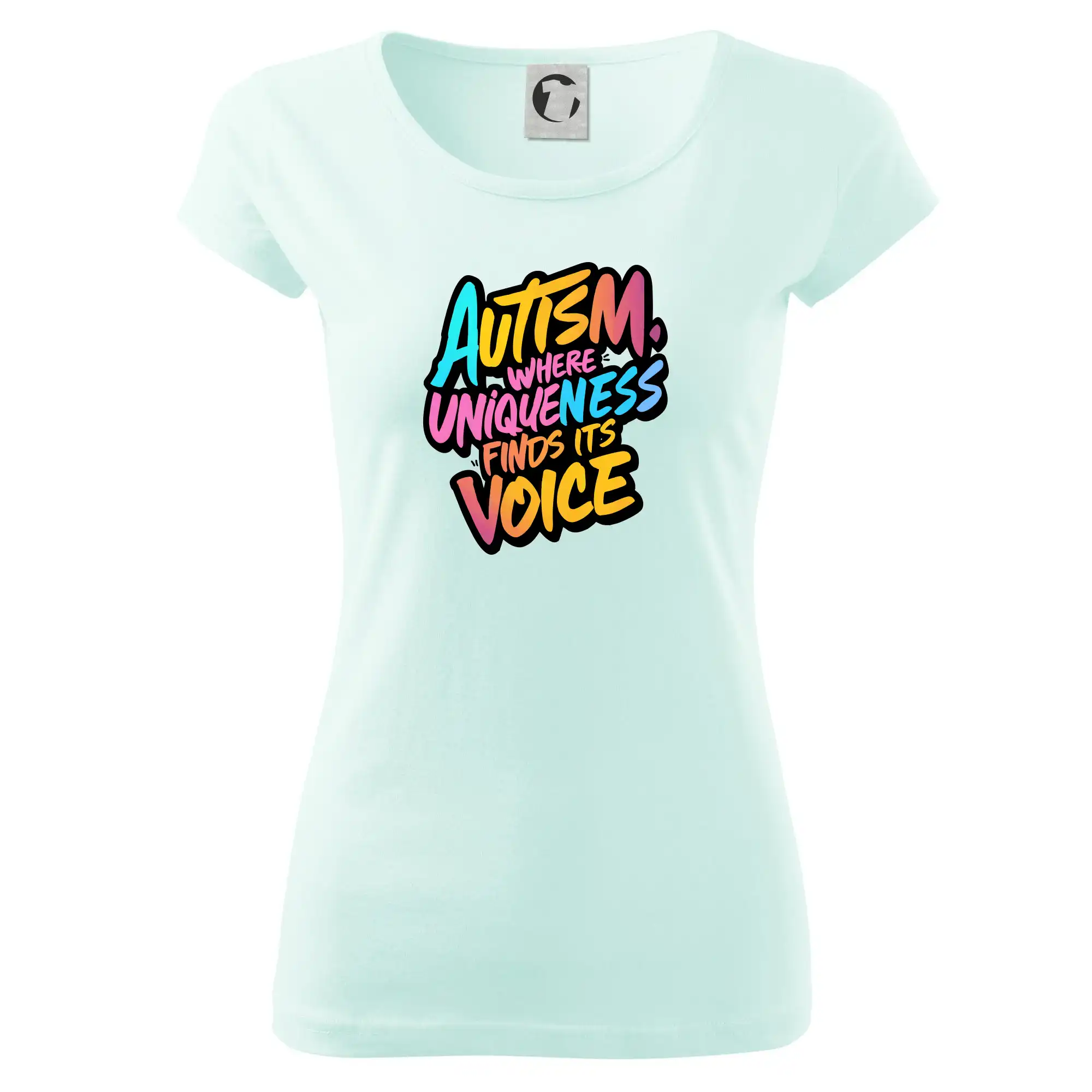 Tričká s motívom autizmu & osveta - Autism Where Uniqueness Finds Its Voice - Dámske tričko Pure