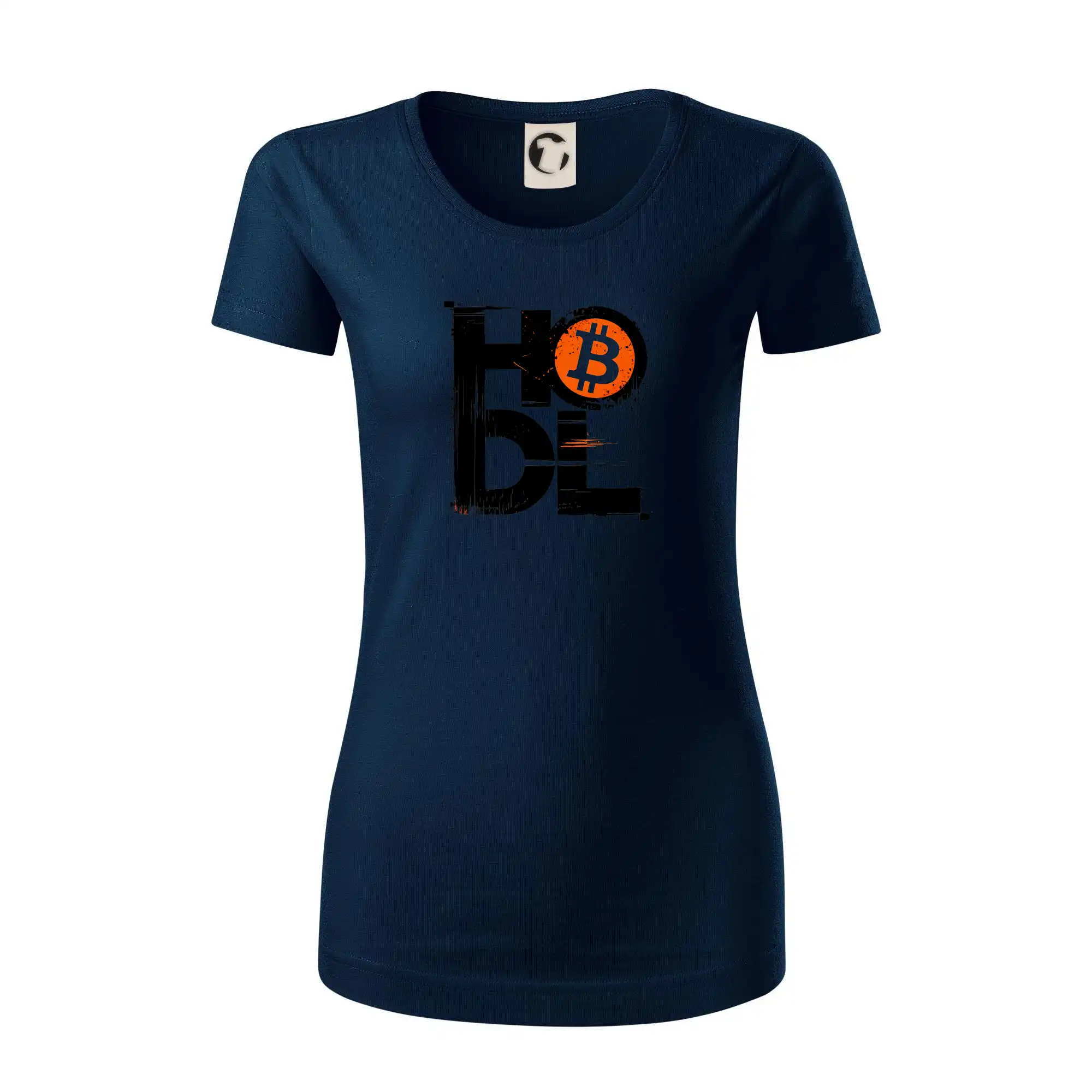 Hodl velký nápis a logo BTC - Dámske tričko z organickej bavlny Origin (GOTS)