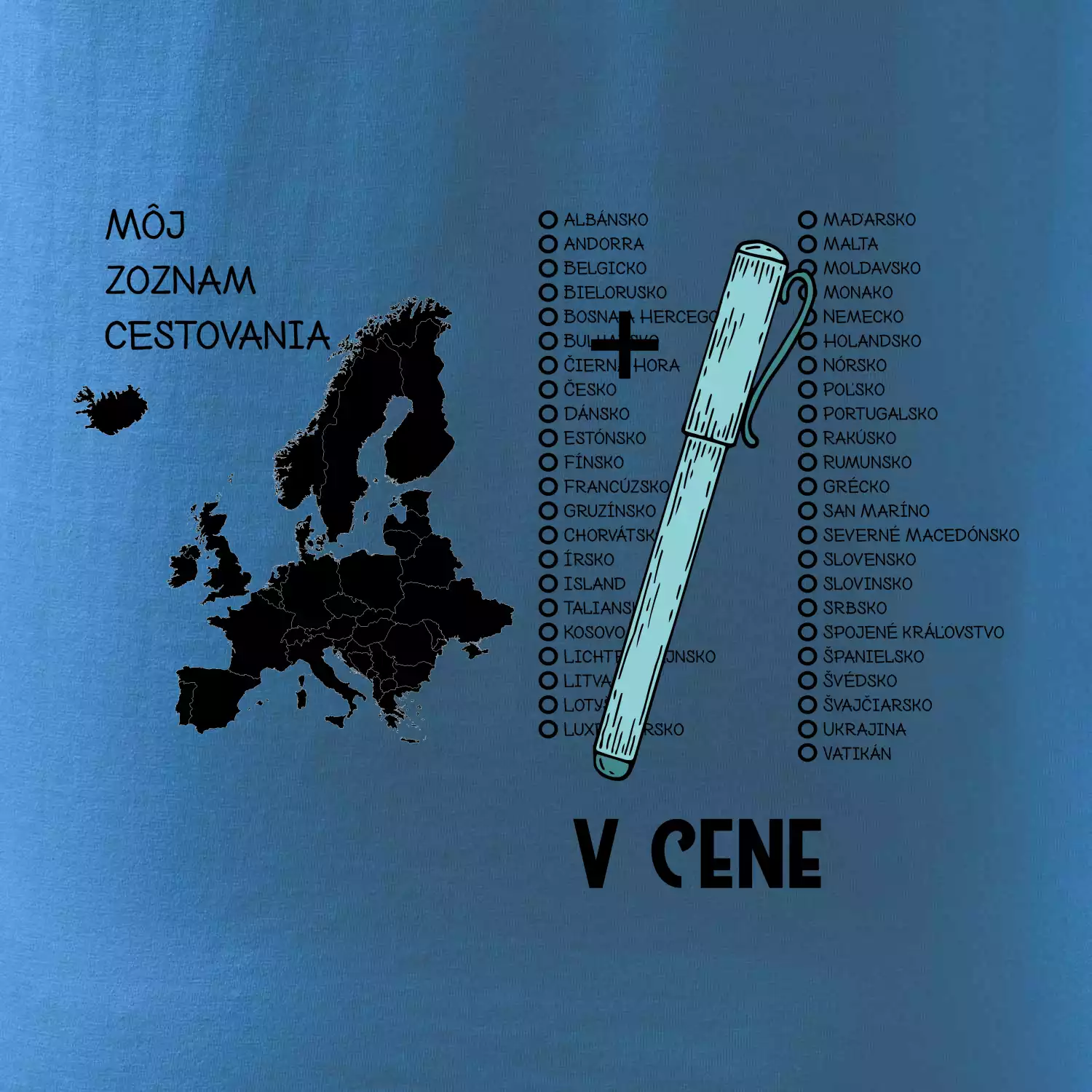 Můj cestovní seznam - Evropa