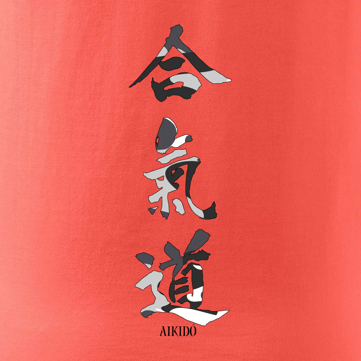 Aikidó maskáčový nápis
