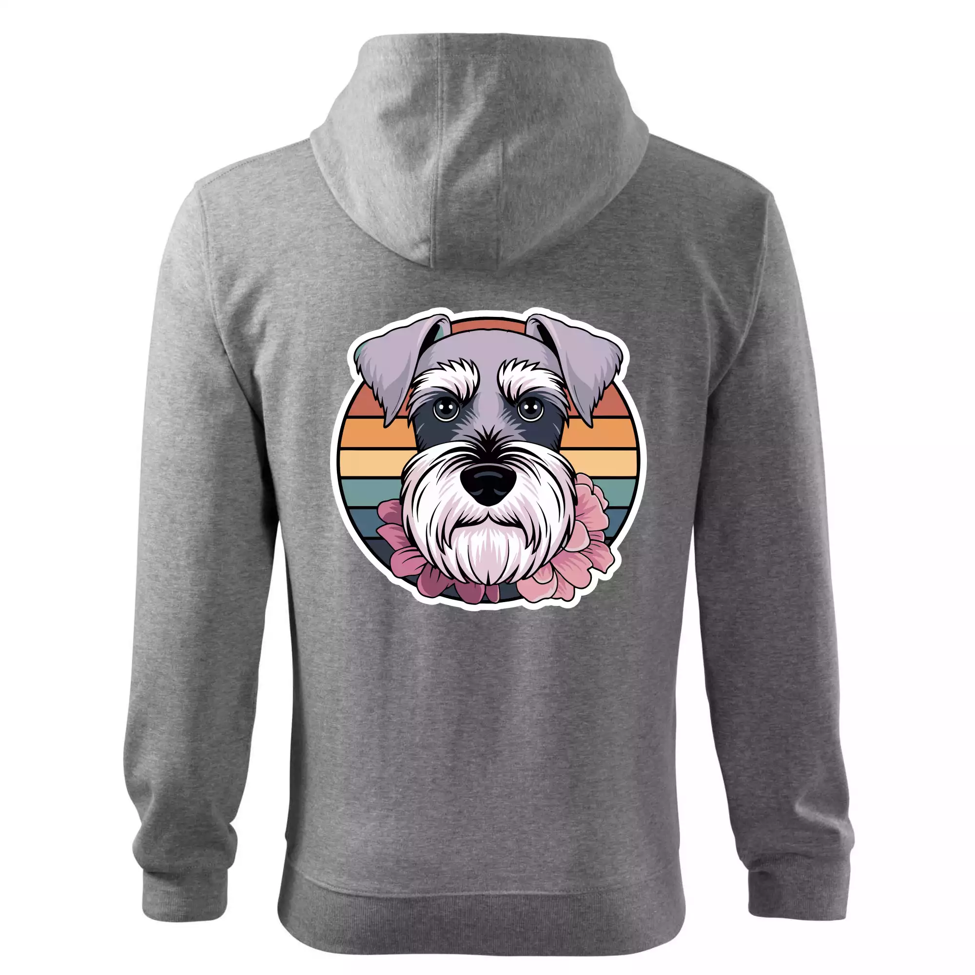 Knírač - fenka a květiny