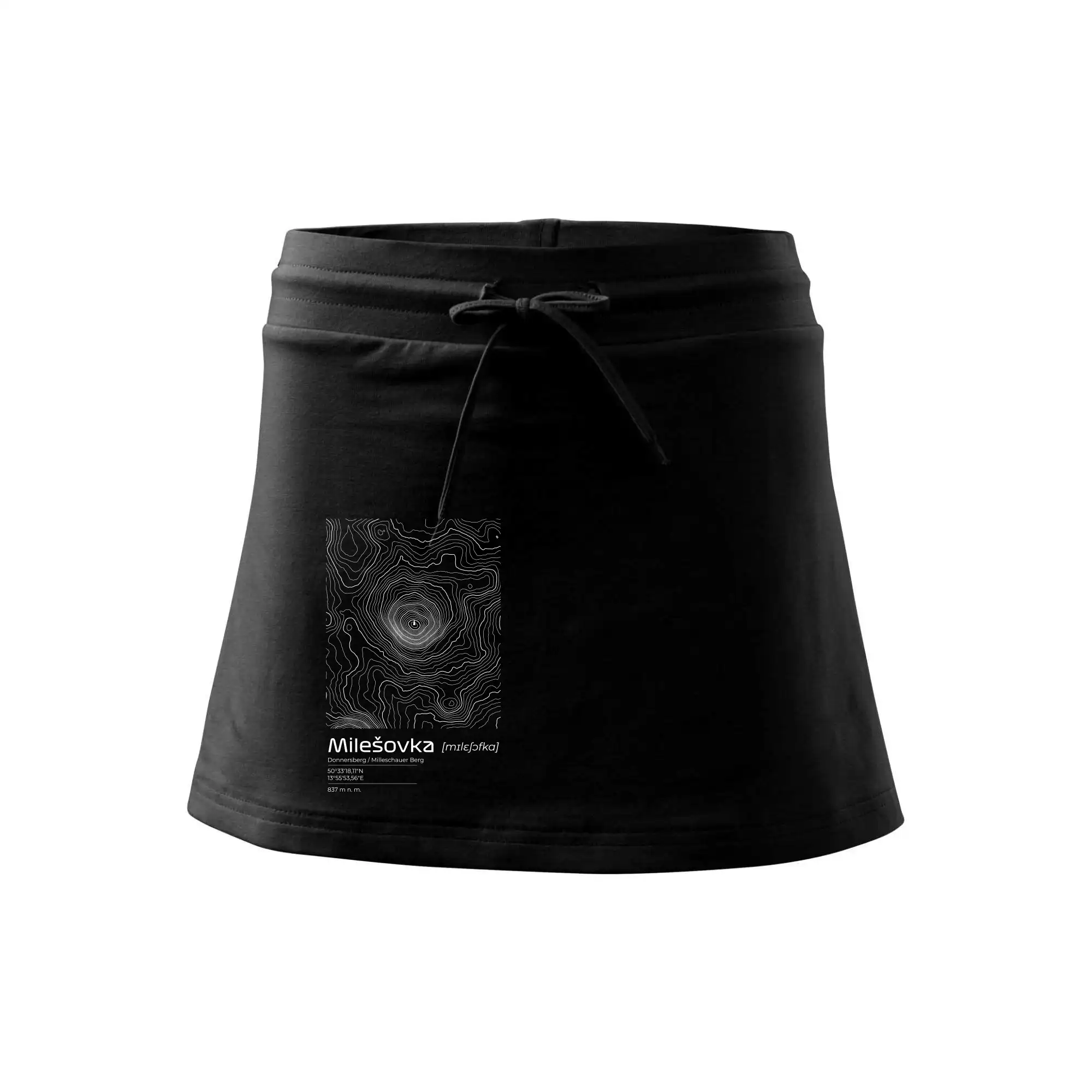 Milešovka - vrstevnice v obdélníku