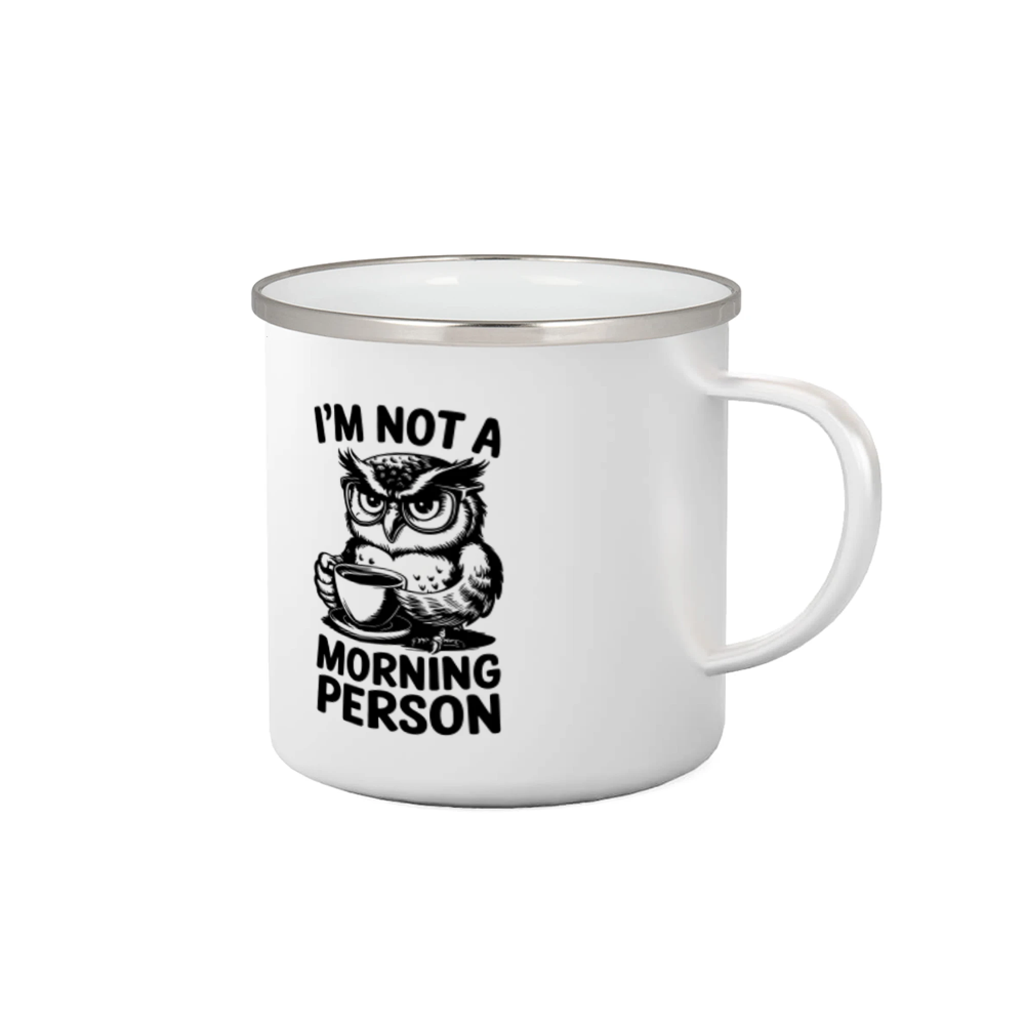Ostatné nápisy - I'm not a morning person sova - Plecháčik