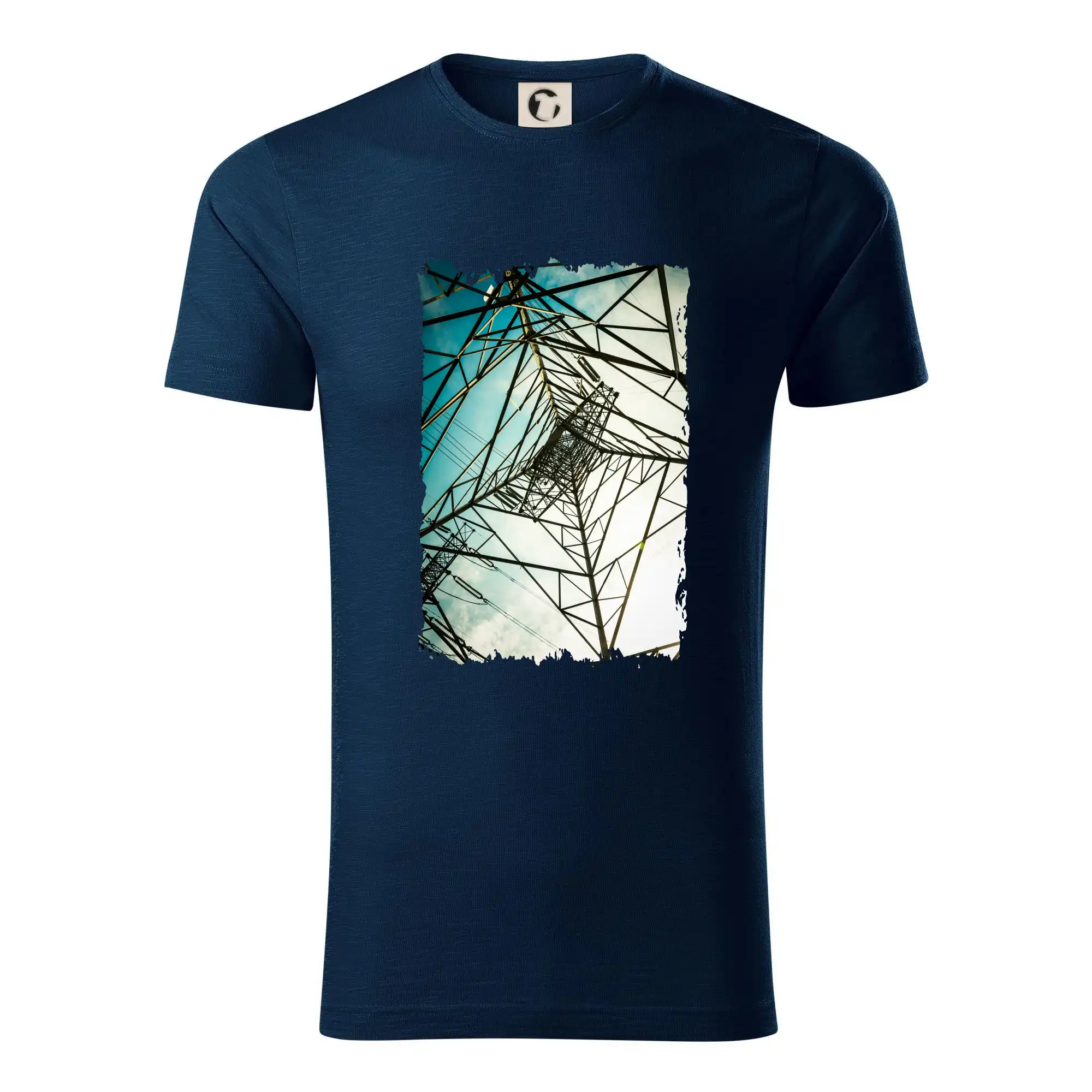 Vtipné tričká do práce - Farebné nebo - stožiare vysokého napätia - Tričko z organickej bavlny