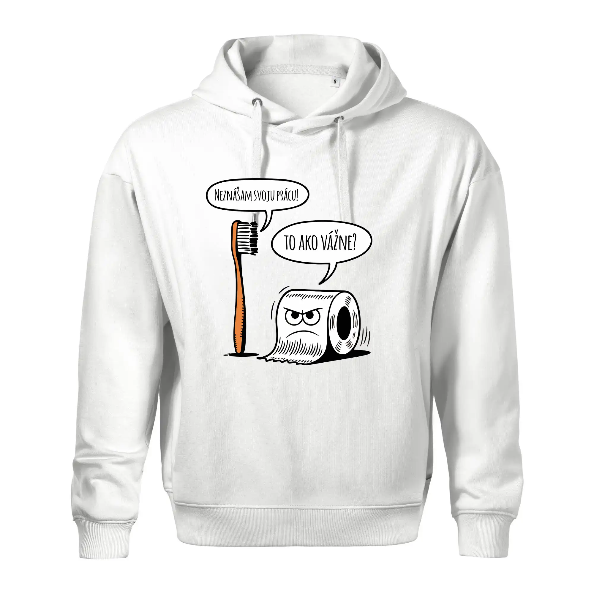 Grafické tričká - Neznášam svoju prácu - Oversized mikina pánska Moon - kratšia + širšia