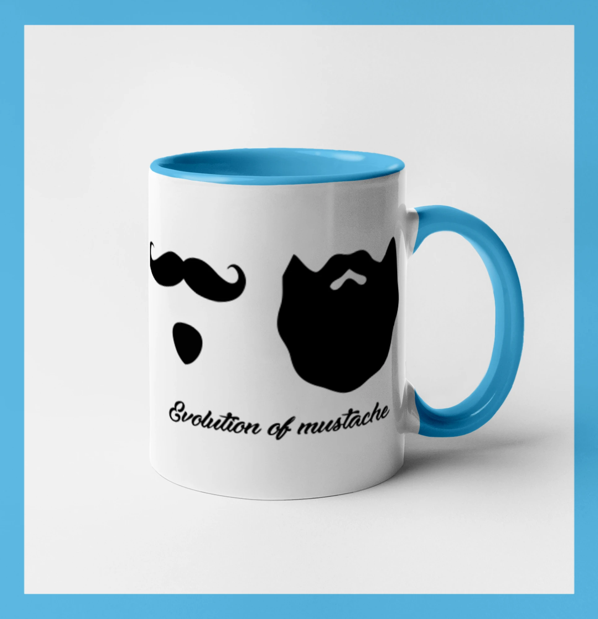 Tričká s fúzikmi - Evolution mustache - Hrnček 