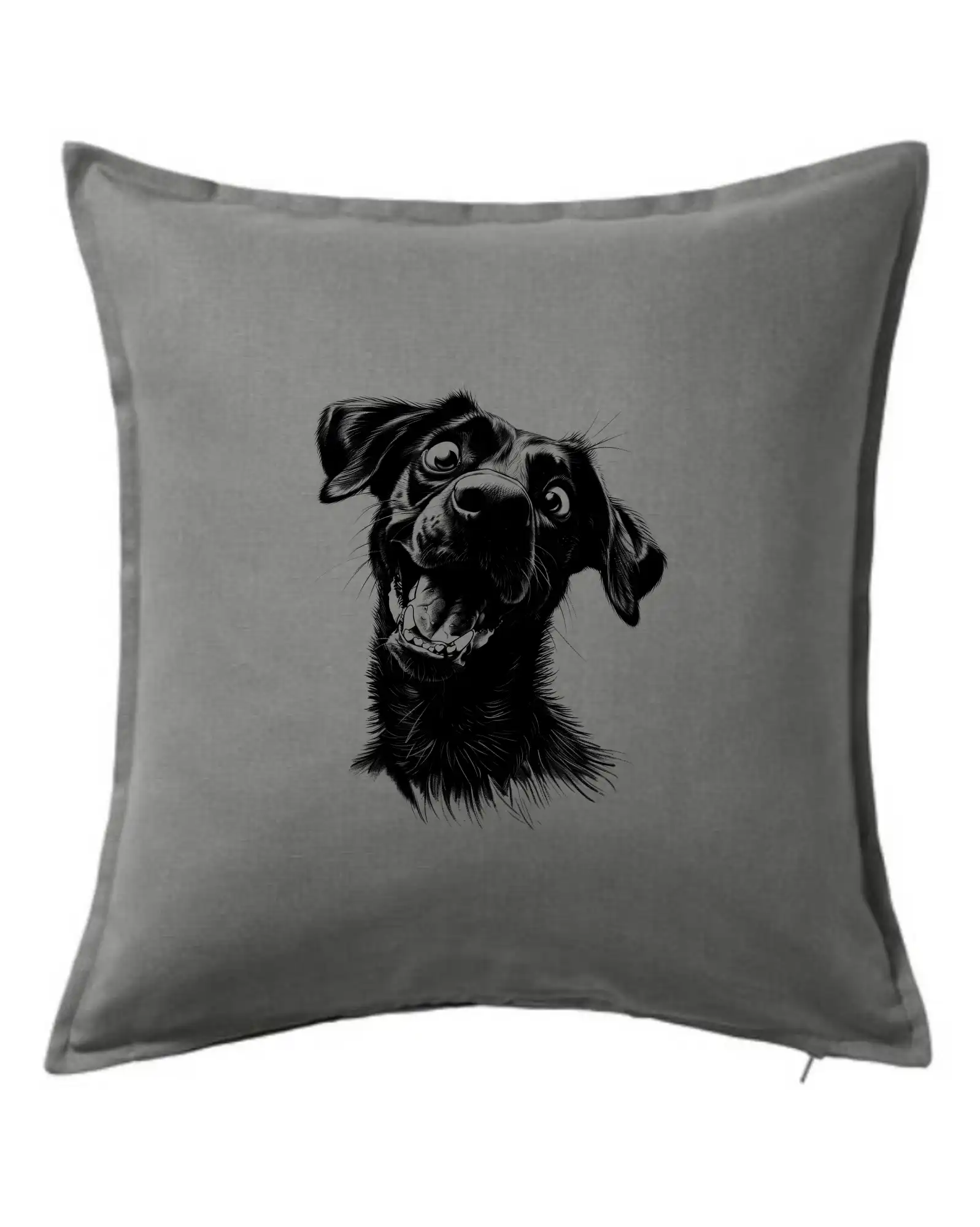 Čiernobiela karikatúra Labrador tmavý