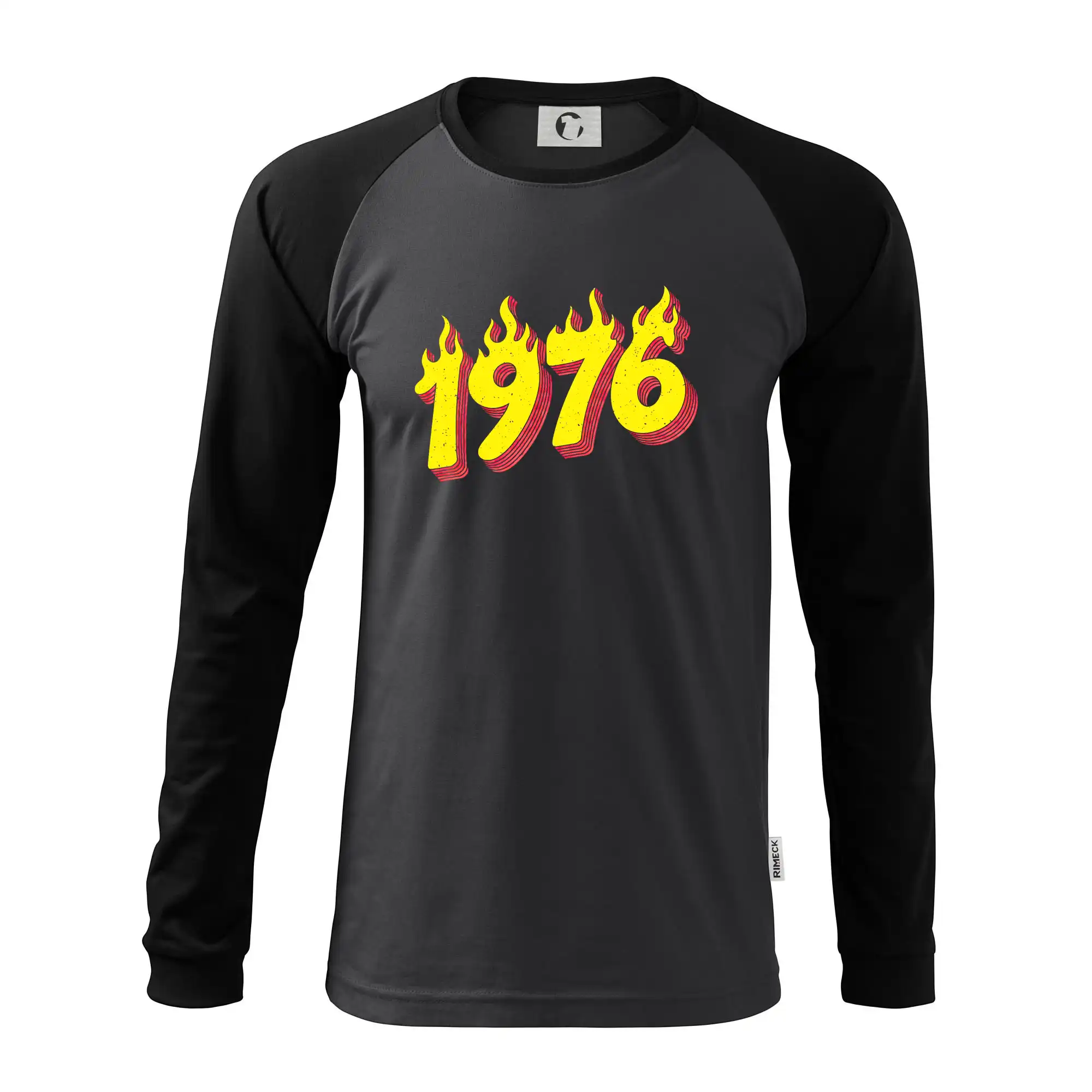 Trička s ročníkom 1976 - Narodeniny v ohni 1976 - Pánske tričko s dlhým rukávom LS130