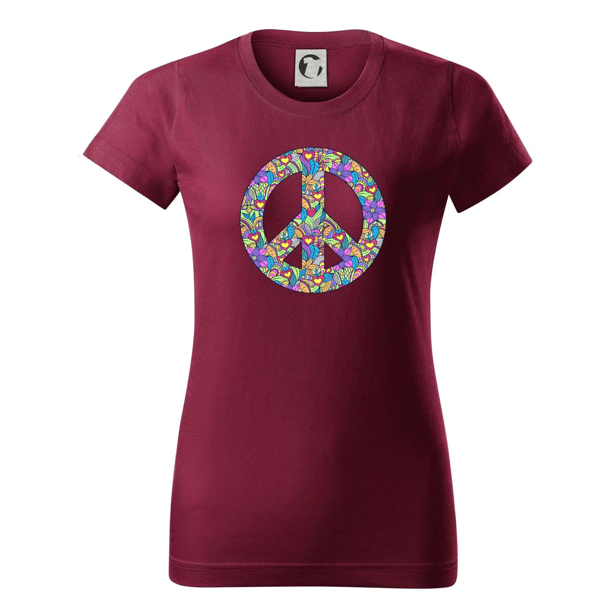 Tričká pre pohodový ľudí - Peace symbol mandela - Dámske tričko basic - ľahko voľnejšie a dlhšie