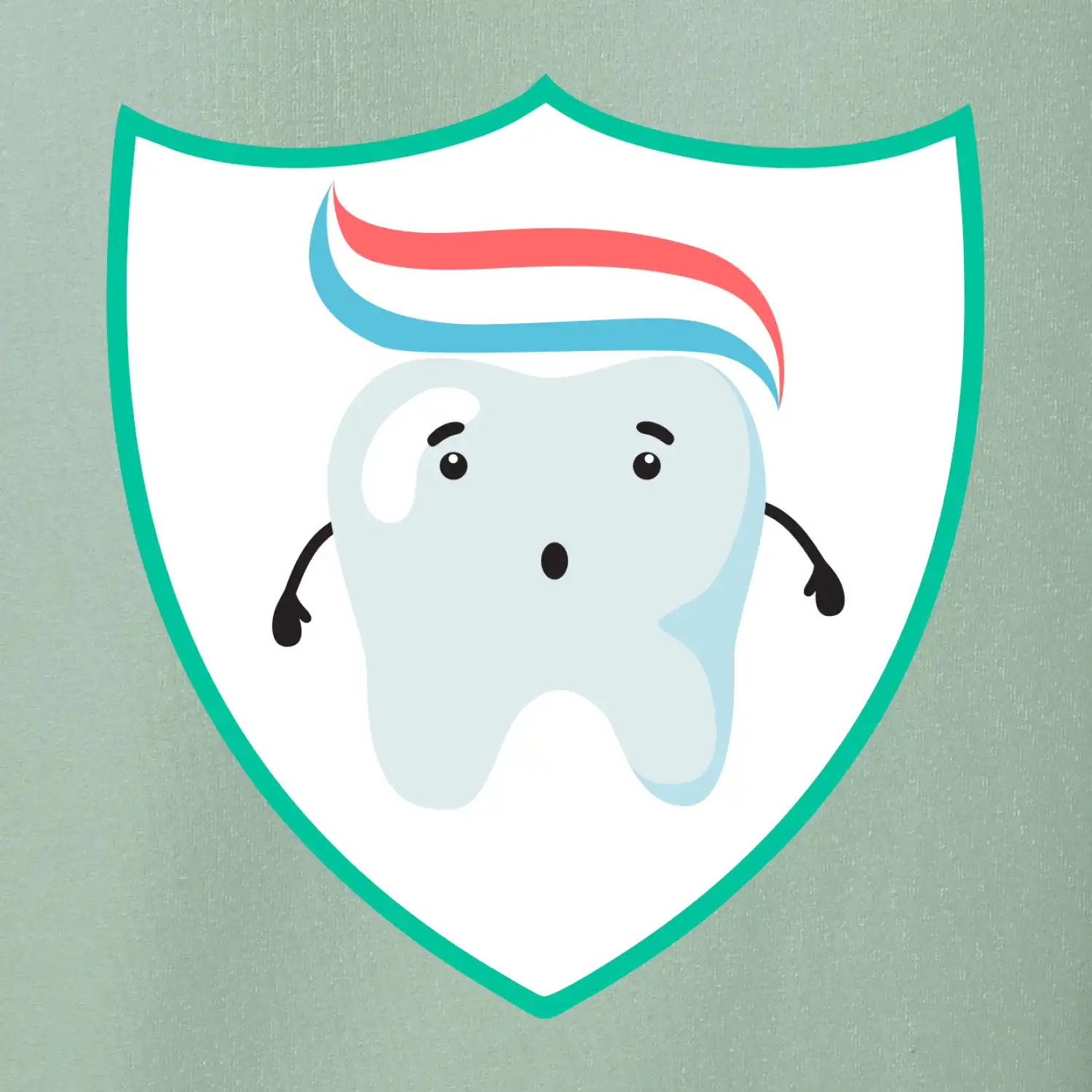 Zoubek na prsu - zubní pasta