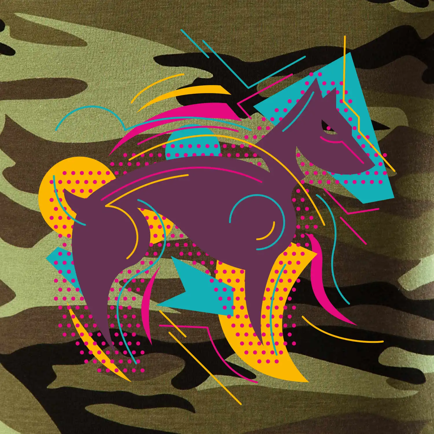 Pes abstrakce hubený