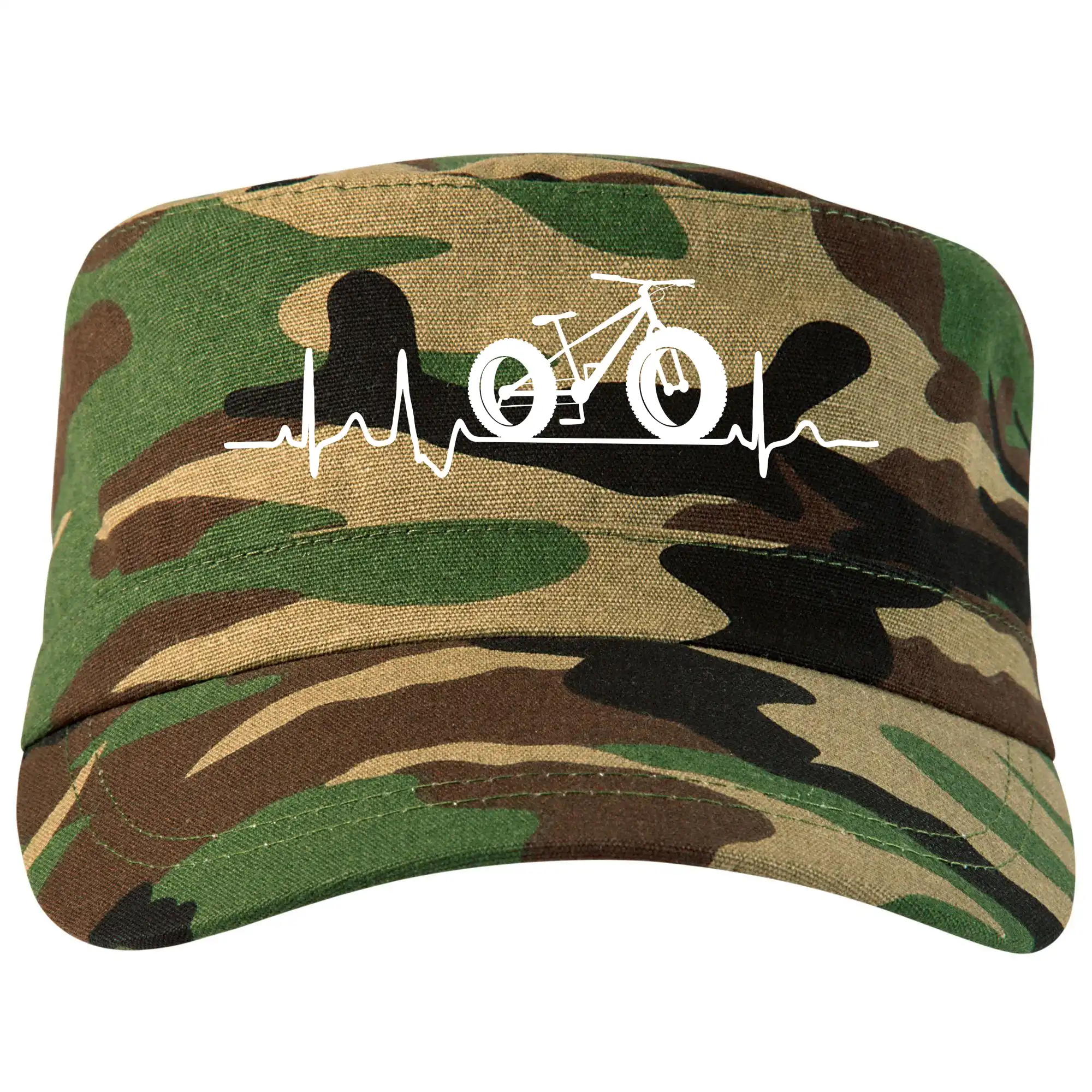 Tričko ako darček pre cyklistu - EKG fatbike - Šiltovka CAMO