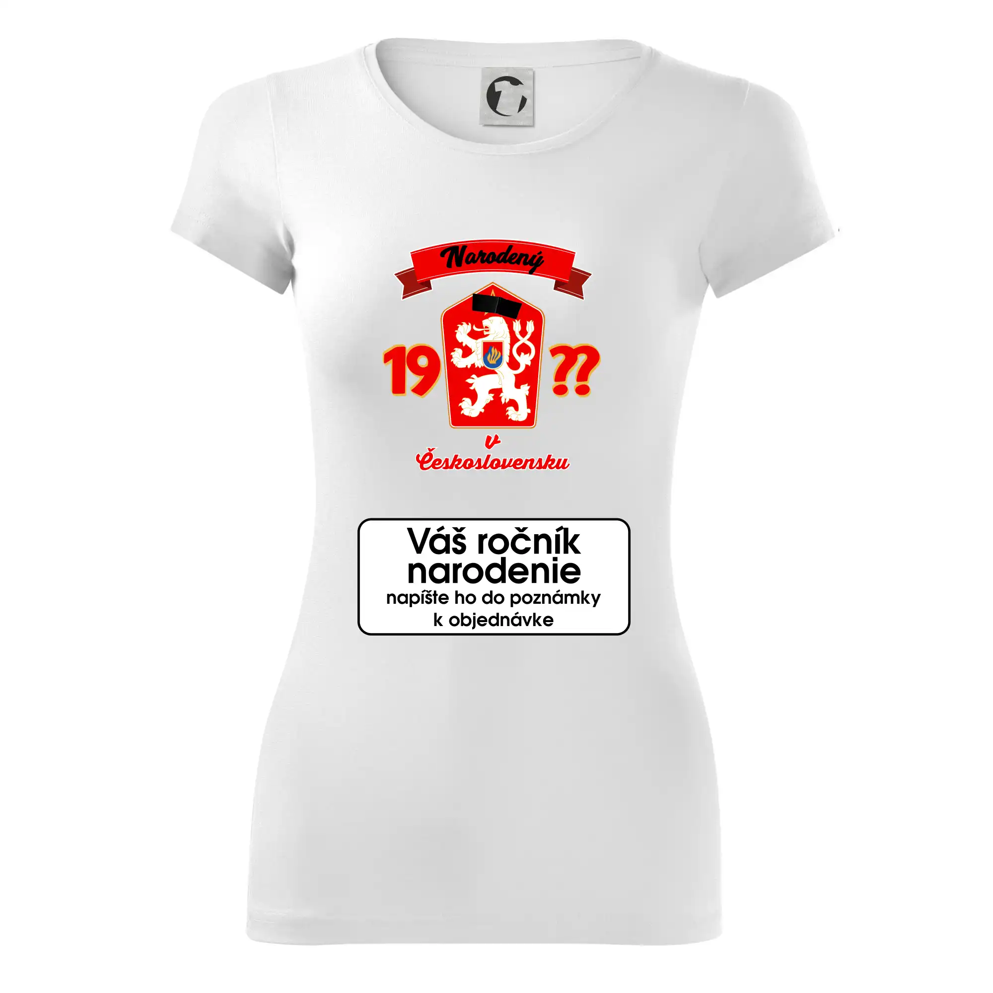 Prelepená hviezda - Narodený v Československu - vlastný ročník - Dámske tričko Glance - Priliehavejší strih