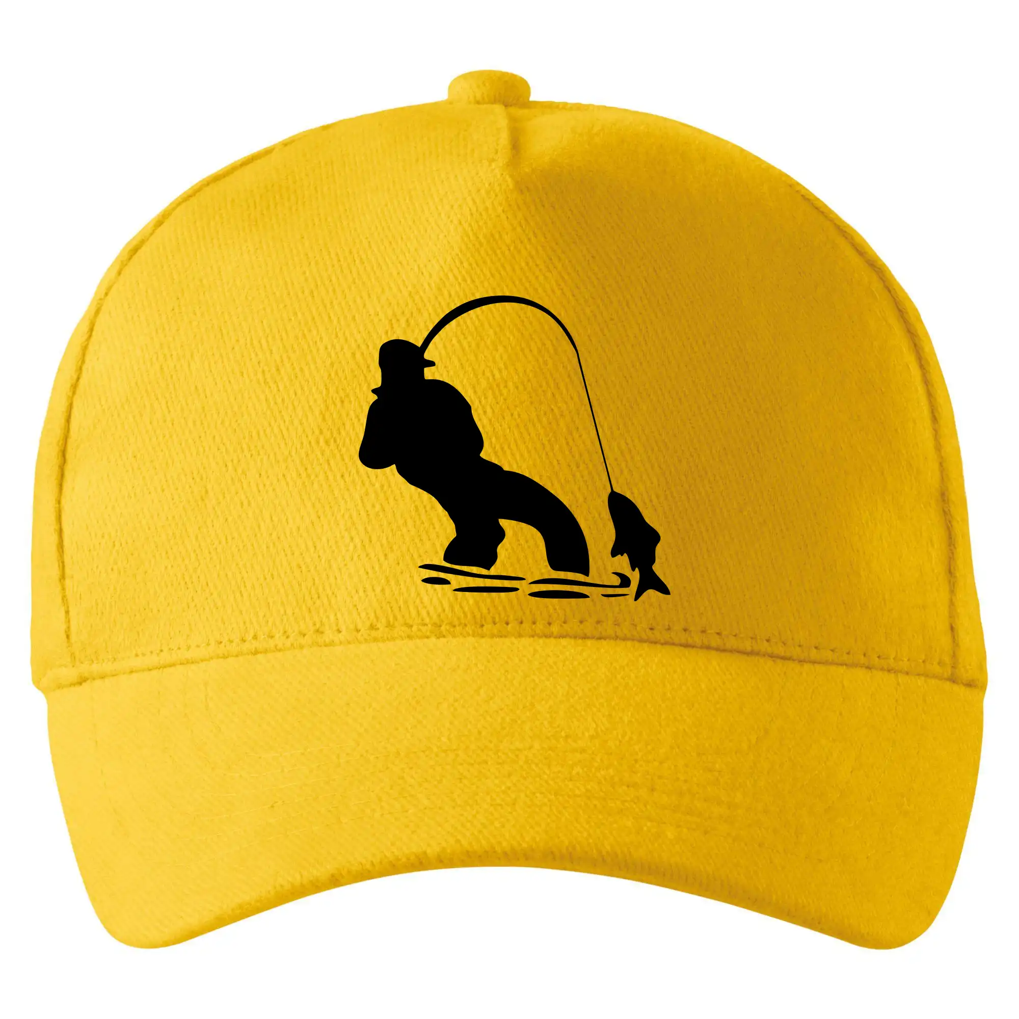 Rybář tahající rybu