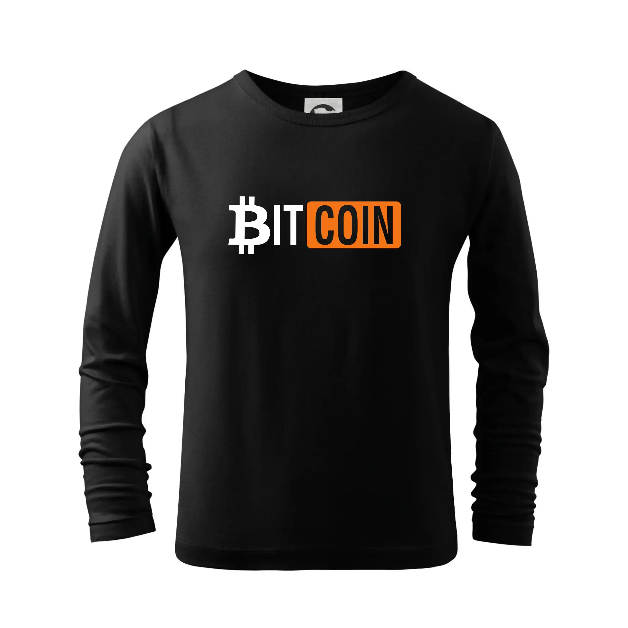Bitcoin nápis - Tričko detské Long Sleeve