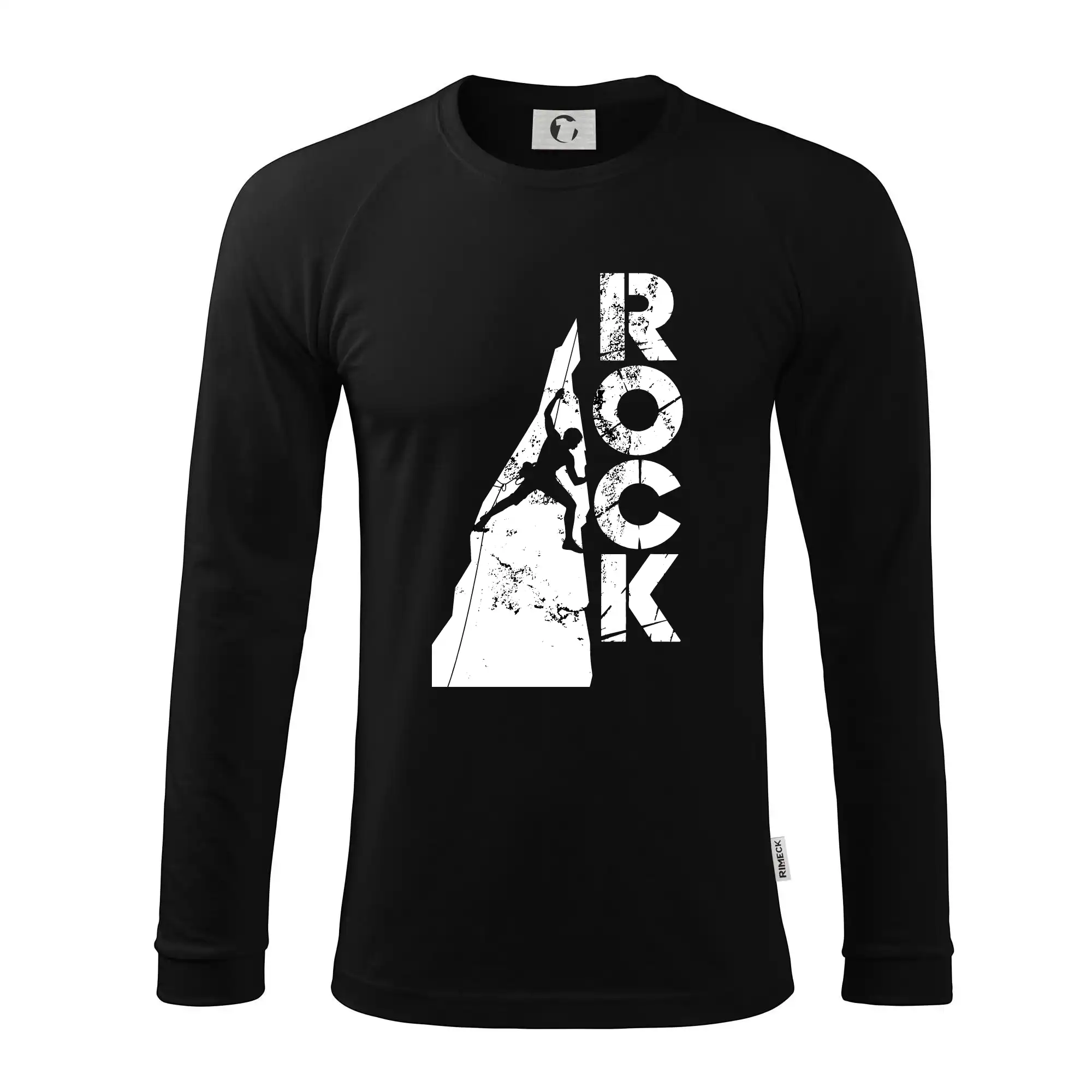 Trička pro horolezcov - Rock - biela skala - Pánske tričko s dlhým rukávom LS130