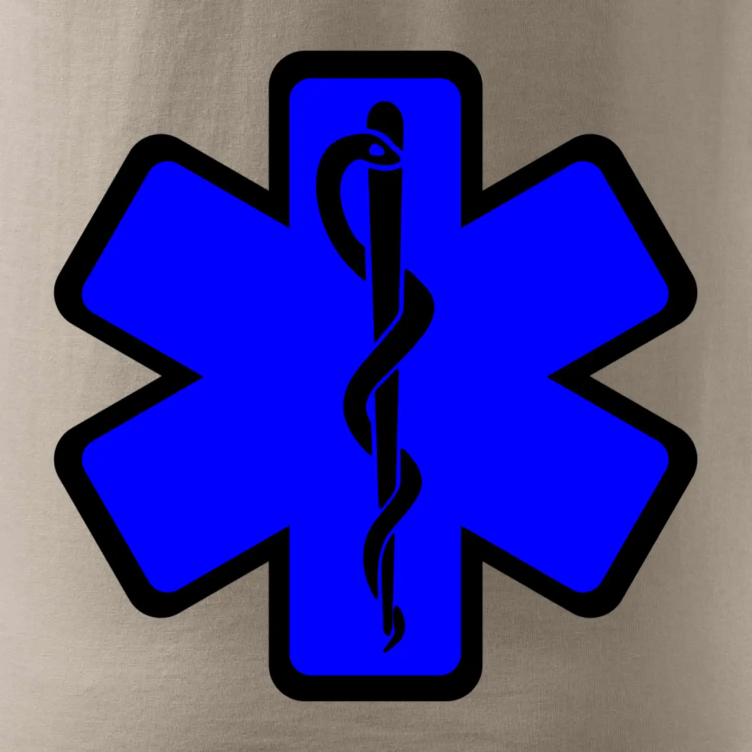 Rescue - Hvězda na prsu +  nápis na zádech