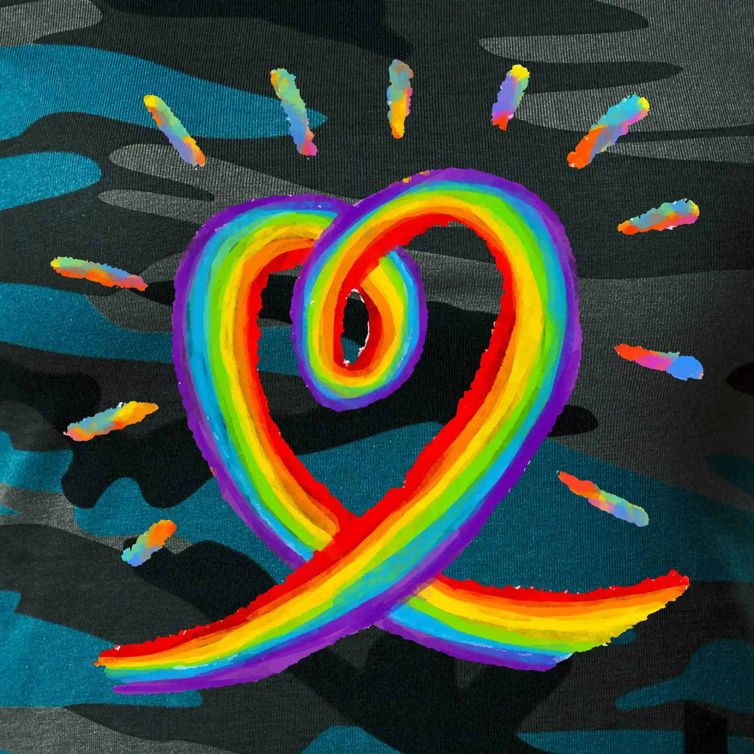 Srdce pride duha kreslená