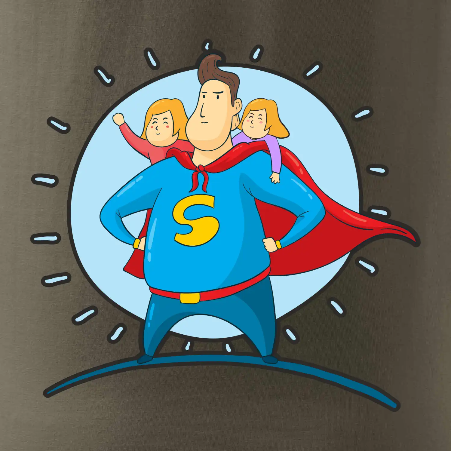 Táta superman - holka a holka