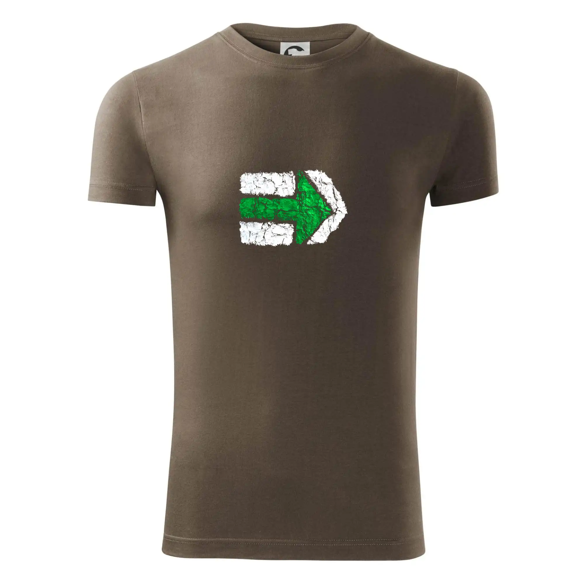 Trička na kempovanie - Párová turistická značka  zelená - Viper FIT - Pánske zúžené tričko