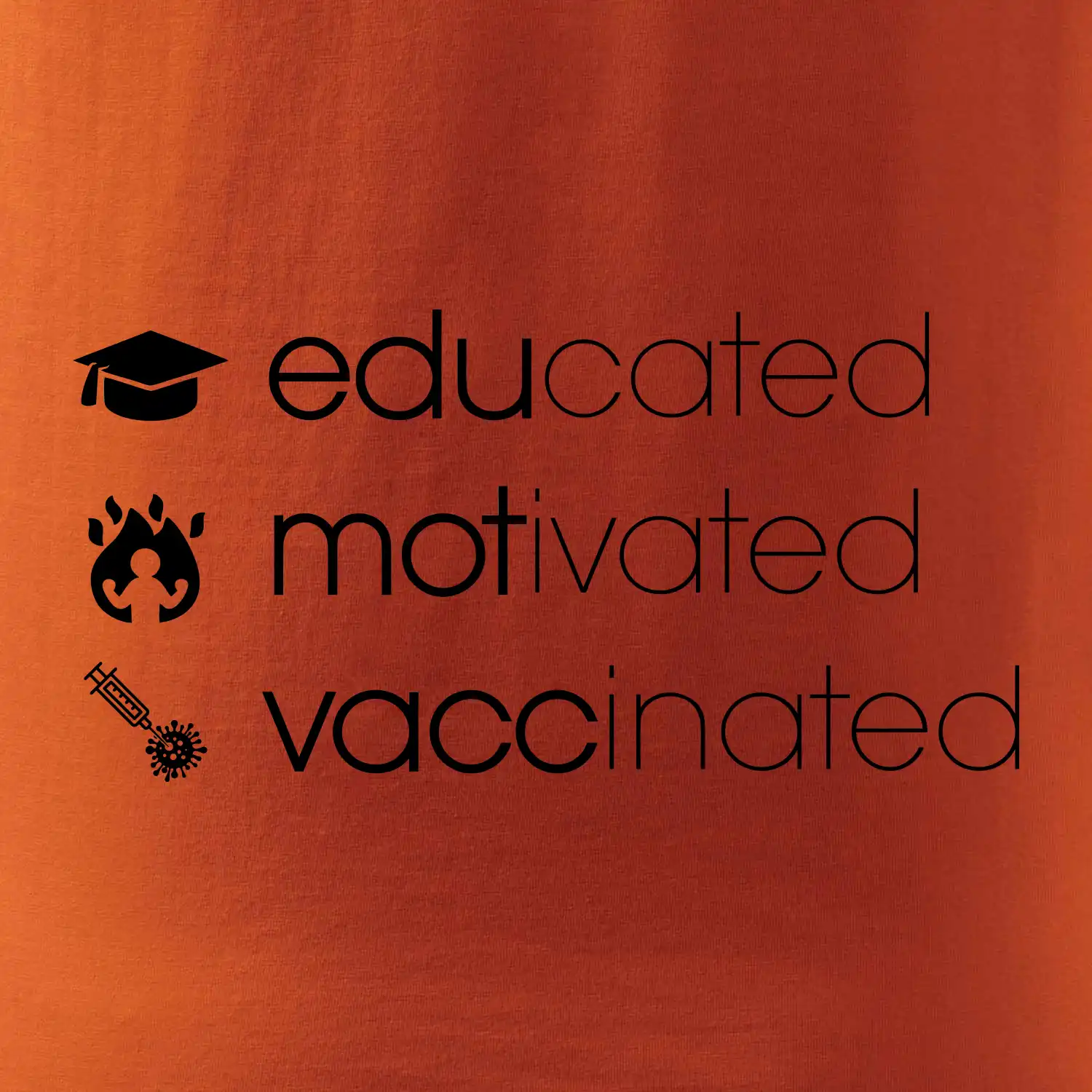 Educated motivated vaccinated
