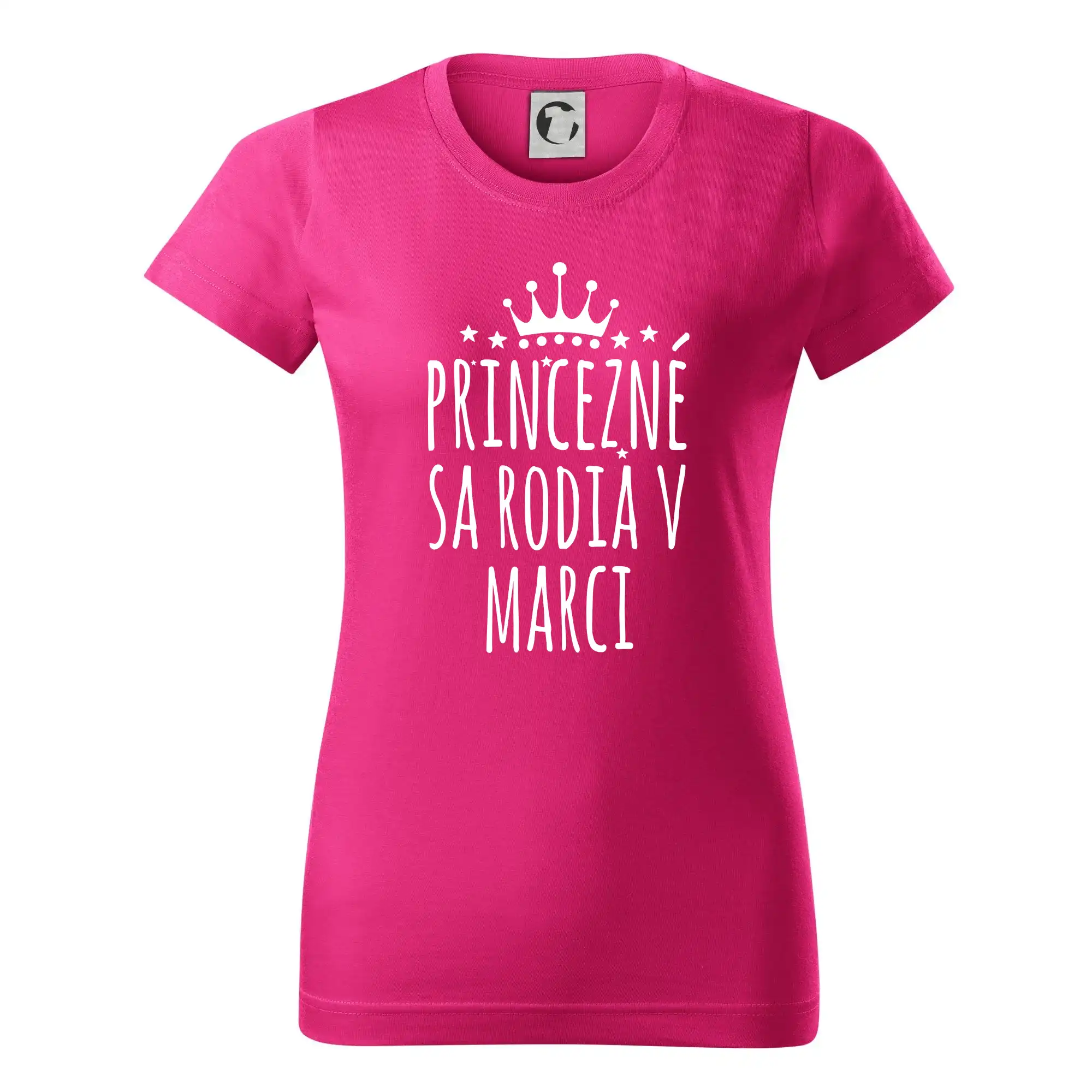 Tričká pre narodených v marci - Princezné sa rodia v marci - Dámske tričko basic - ľahko voľnejšie a dlhšie