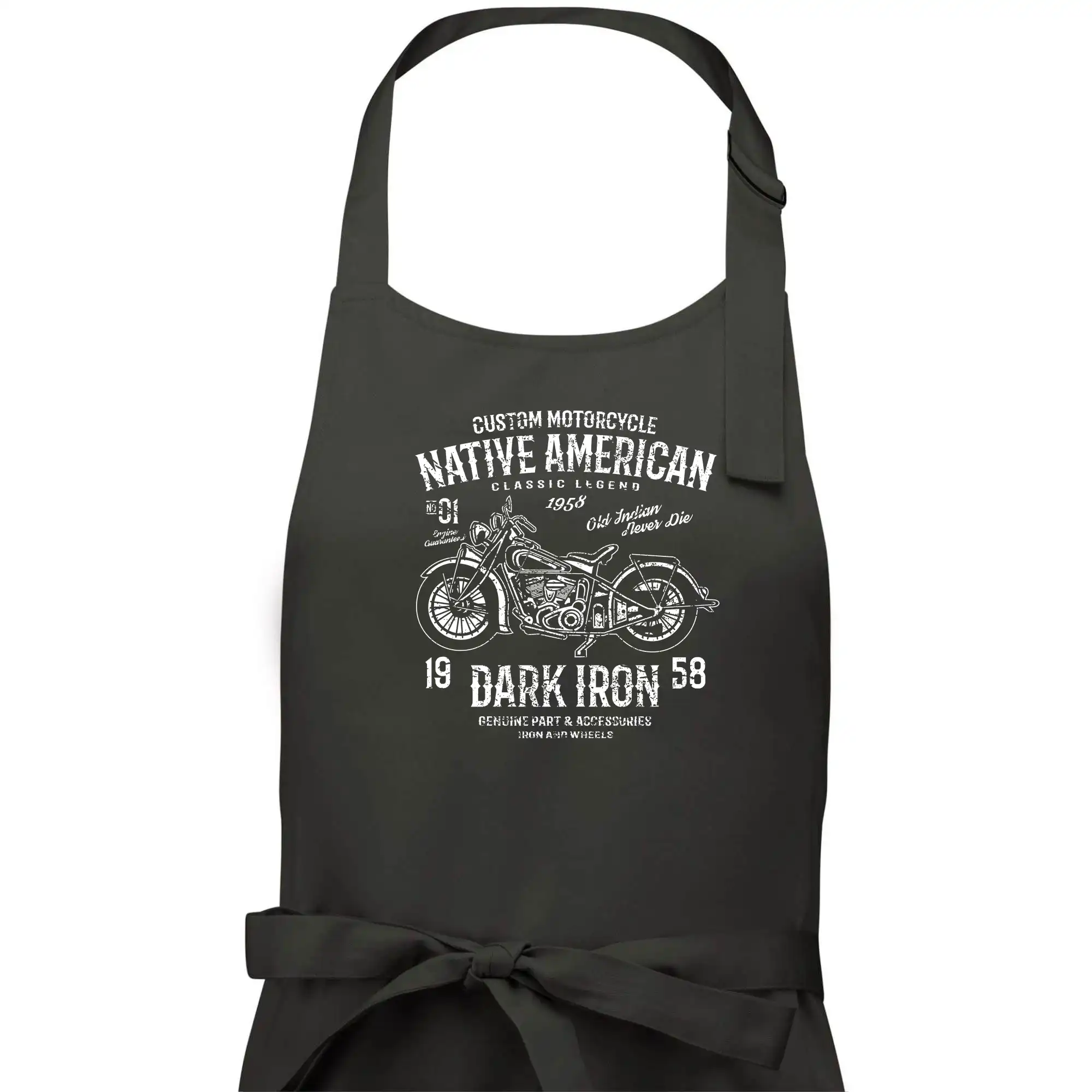 Tričká a mikiny s potlačou motoriek – pre pravých motorkárov - Dark Iron - Pánska zástera na varenie
