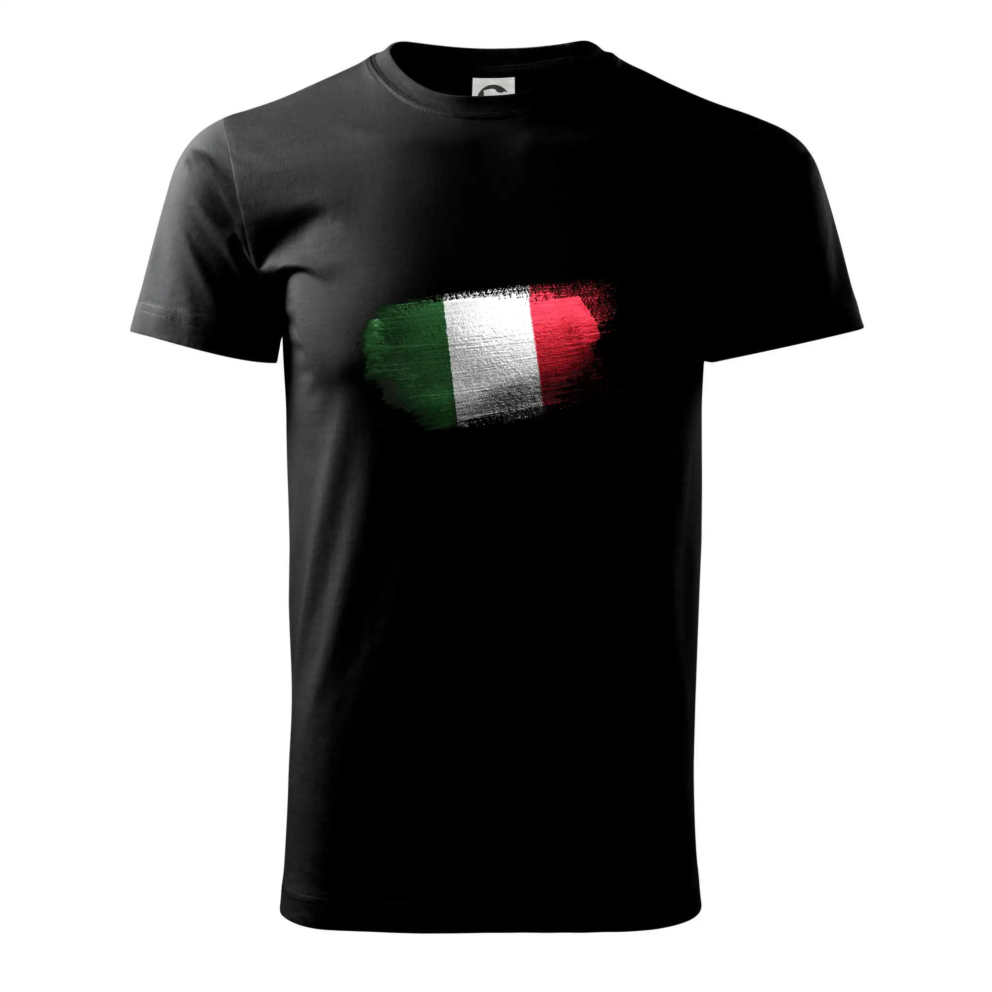 Tričká Taliansko - Talianska vlajka ohryzaná - Tričko extra veľké  (5-8XL)