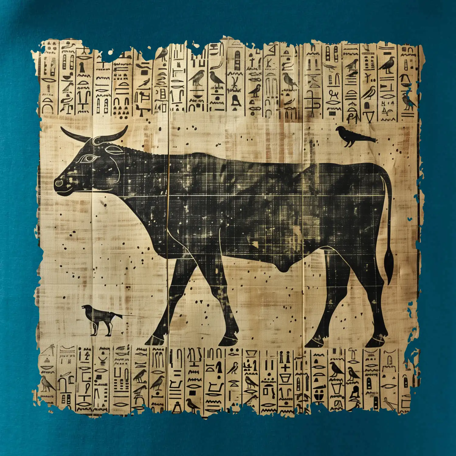 Egyptské hieroglyfy kráva