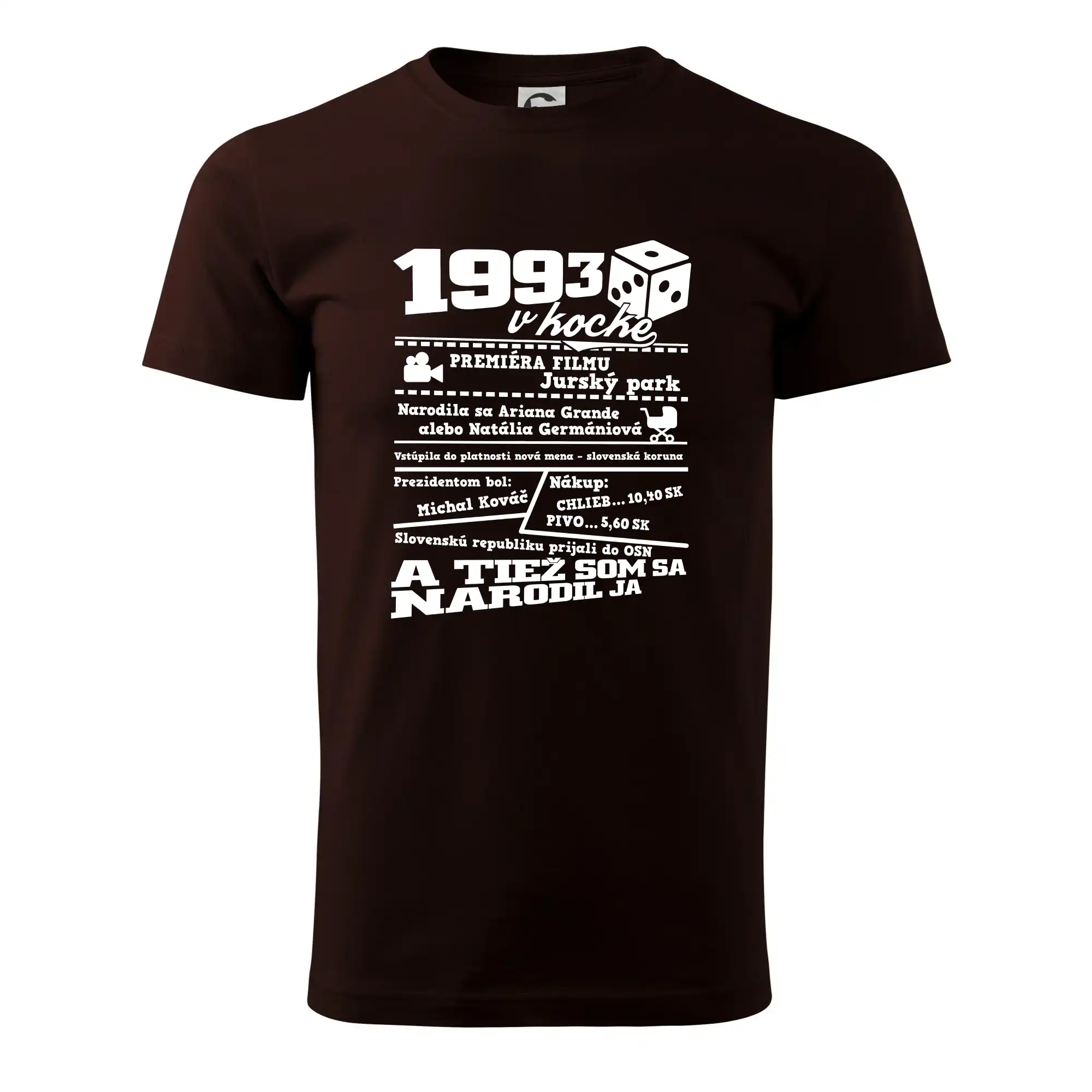 Trička s ročníkom 1993 - 1993 v kocke - Pánske tričko nižšej gramáže